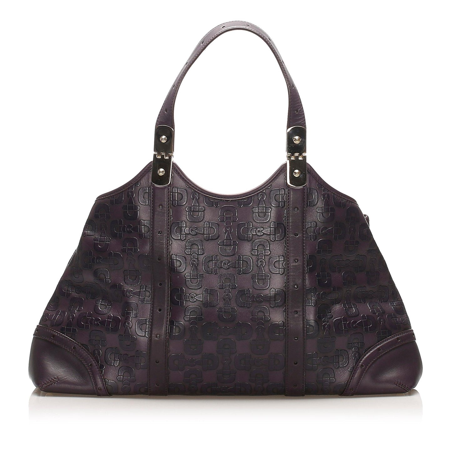 Gucci Horsebit Leather Monogram Tote Style 2