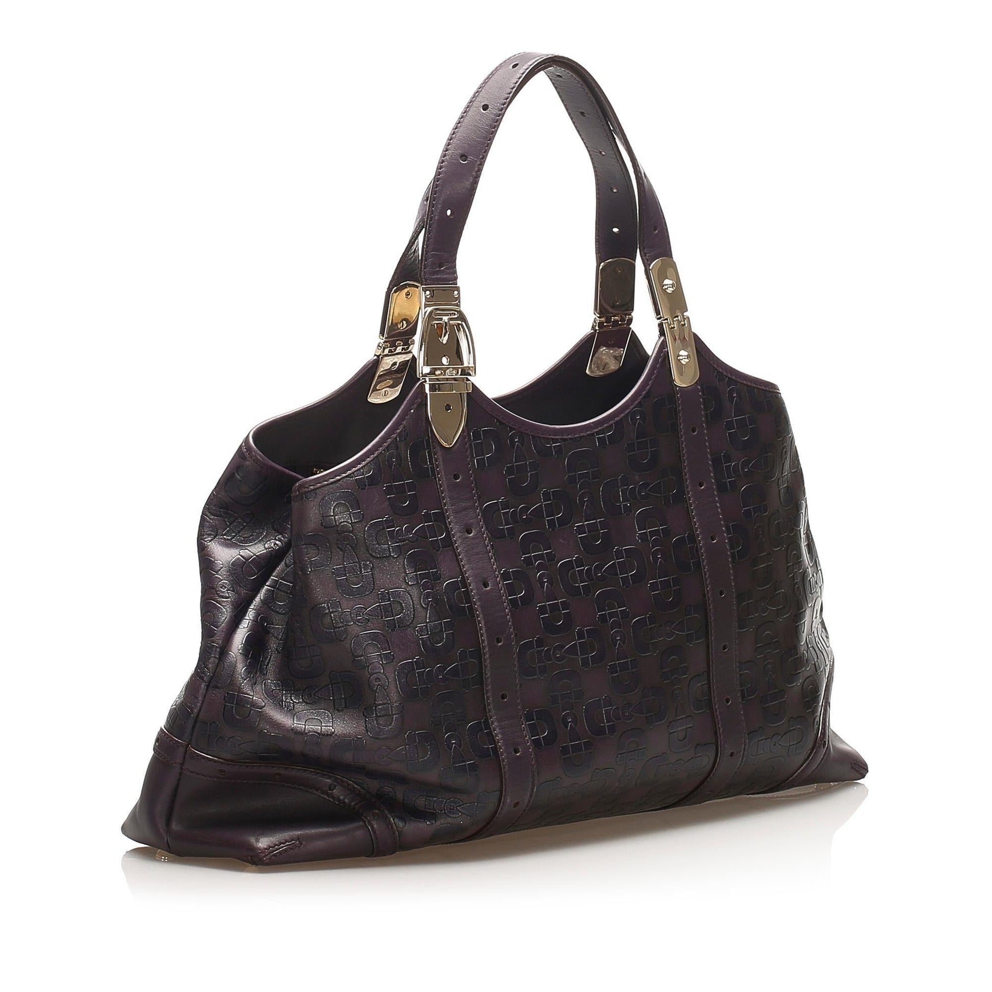 Gucci Horsebit Leather Monogram Tote Style 2