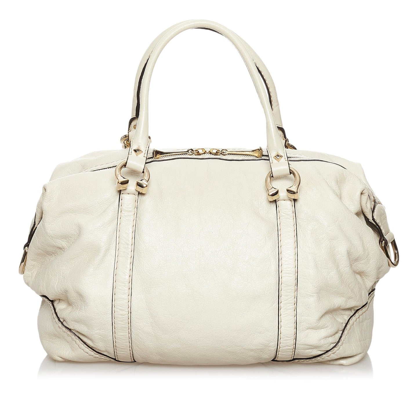 Gucci Horsebit Nail Leather Boston Bag (SHG-30581)
