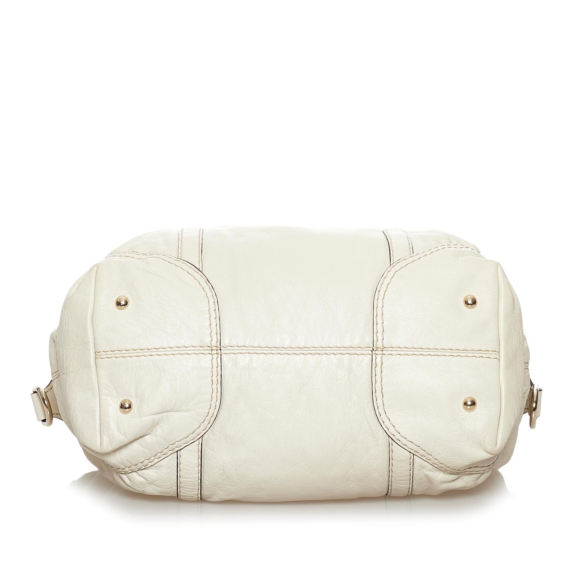 Gucci Horsebit Nail Leather Boston Bag (SHG-30581)