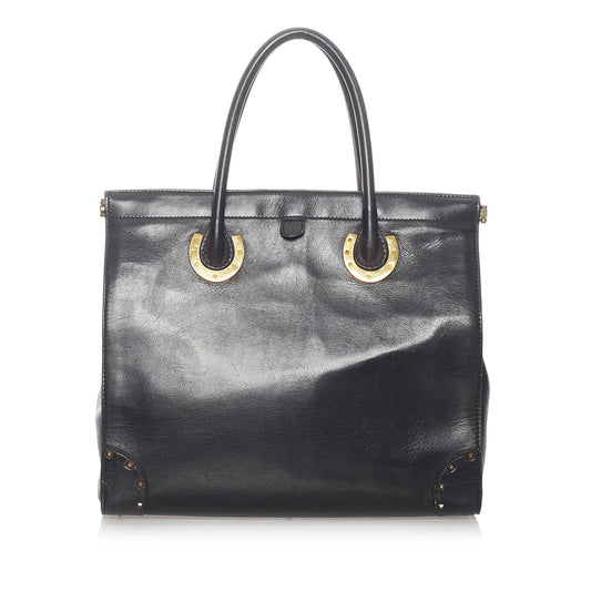 Gucci Horseshoe Leather Tote Bag (SHG-31243)