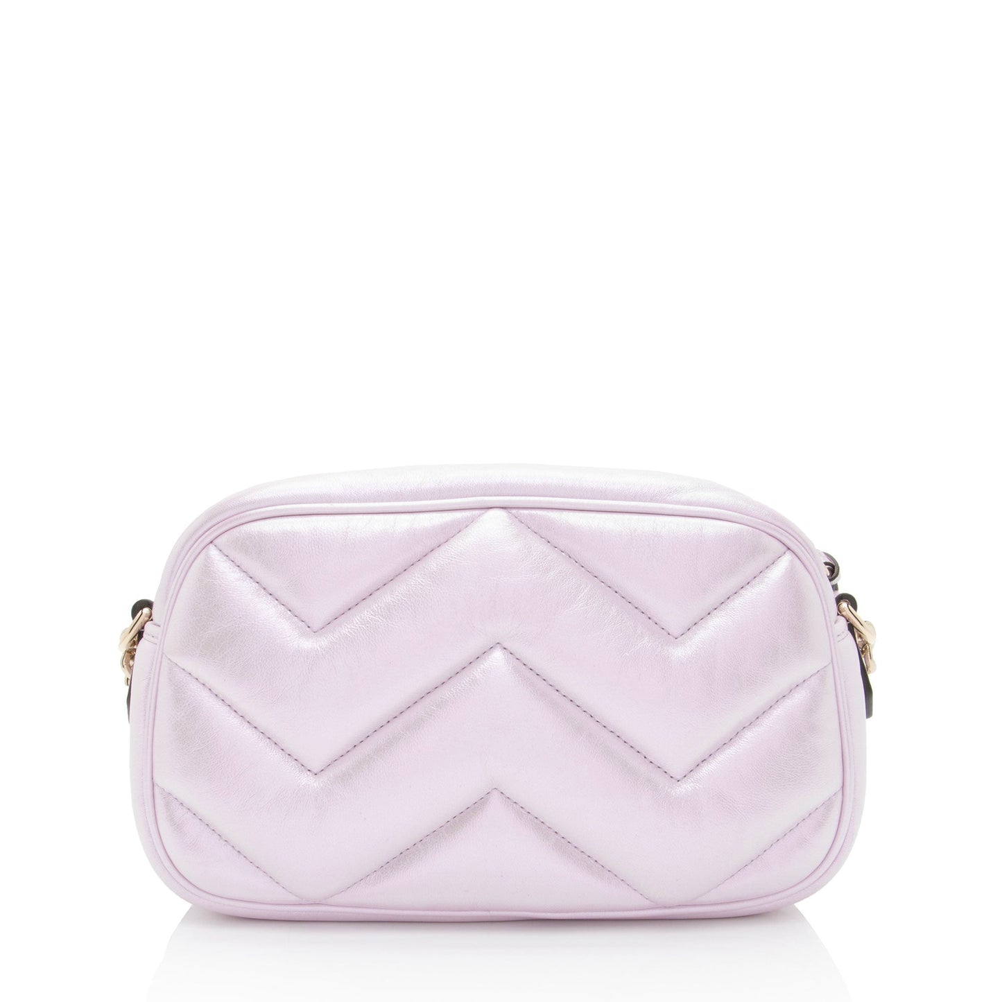 Gucci Matelasse Padded Iridescent Leather GG Marmont Small Camera Bag