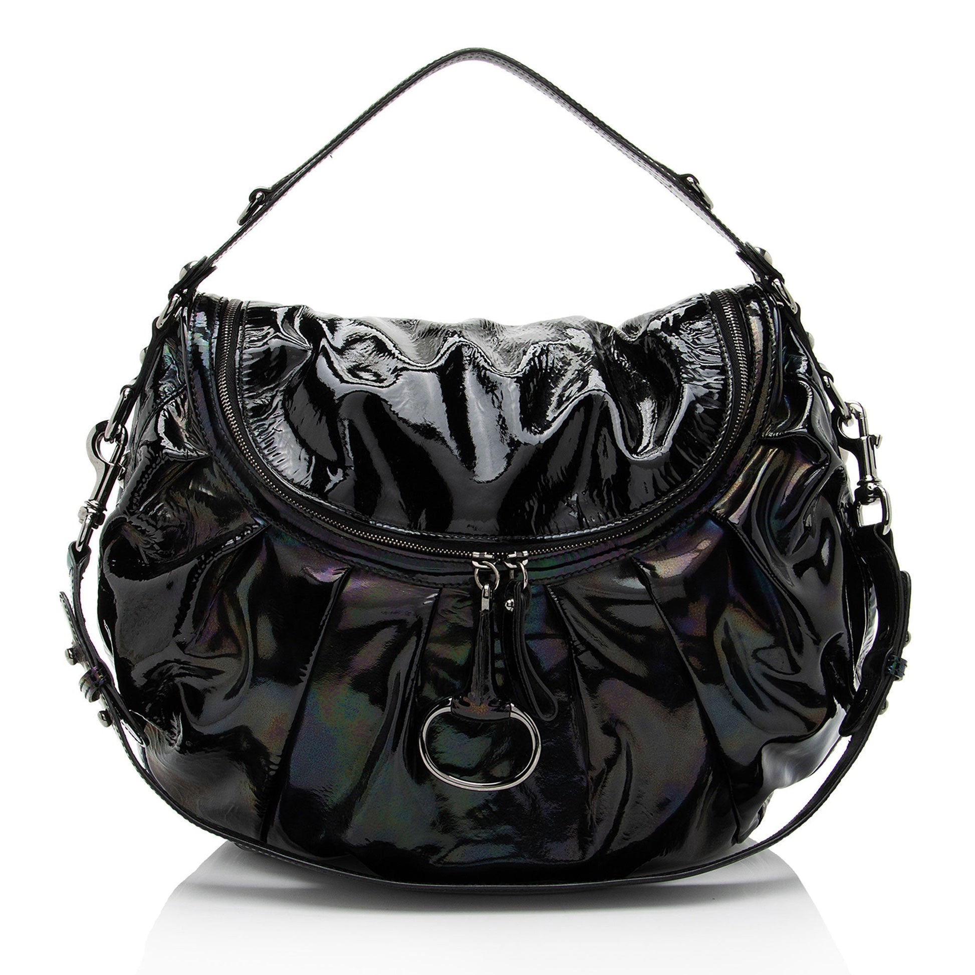 Gucci Iridescent Patent Leather Icon Bit Hobo