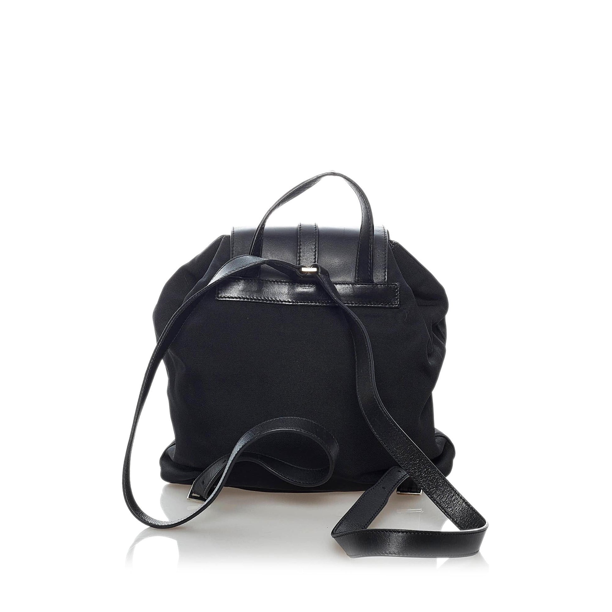 Gucci Jackie Nylon Drawstring Backpack (SHG-30738)