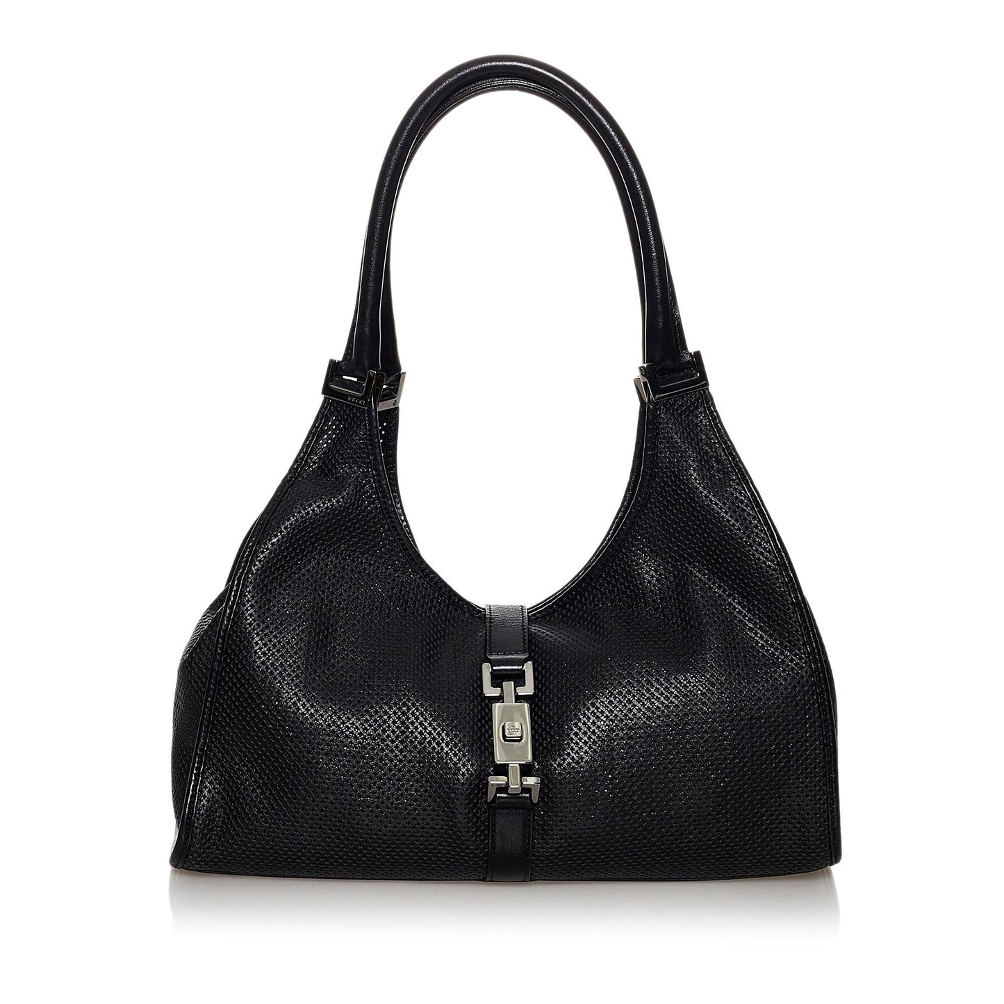 Gucci Jackie Perforated Leather Shoulder Bag (SHG-30008)