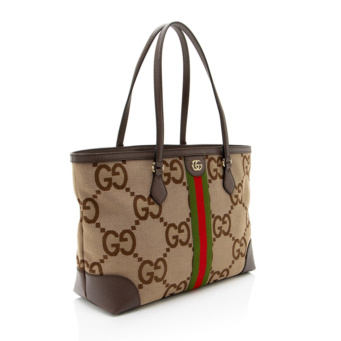 Gucci Nylon Leather Canvas Tote
