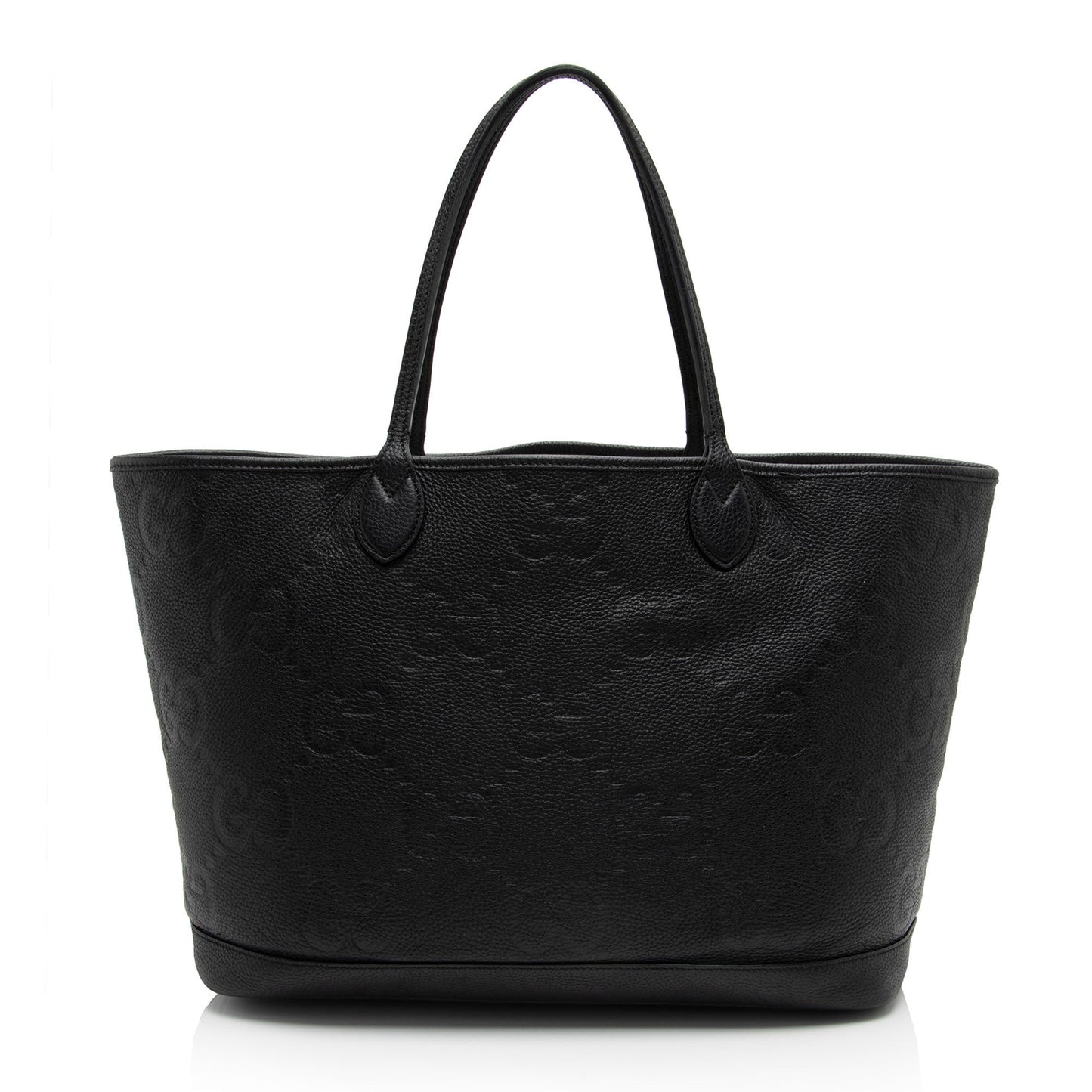 Gucci Pochette Leather Canvas Tote