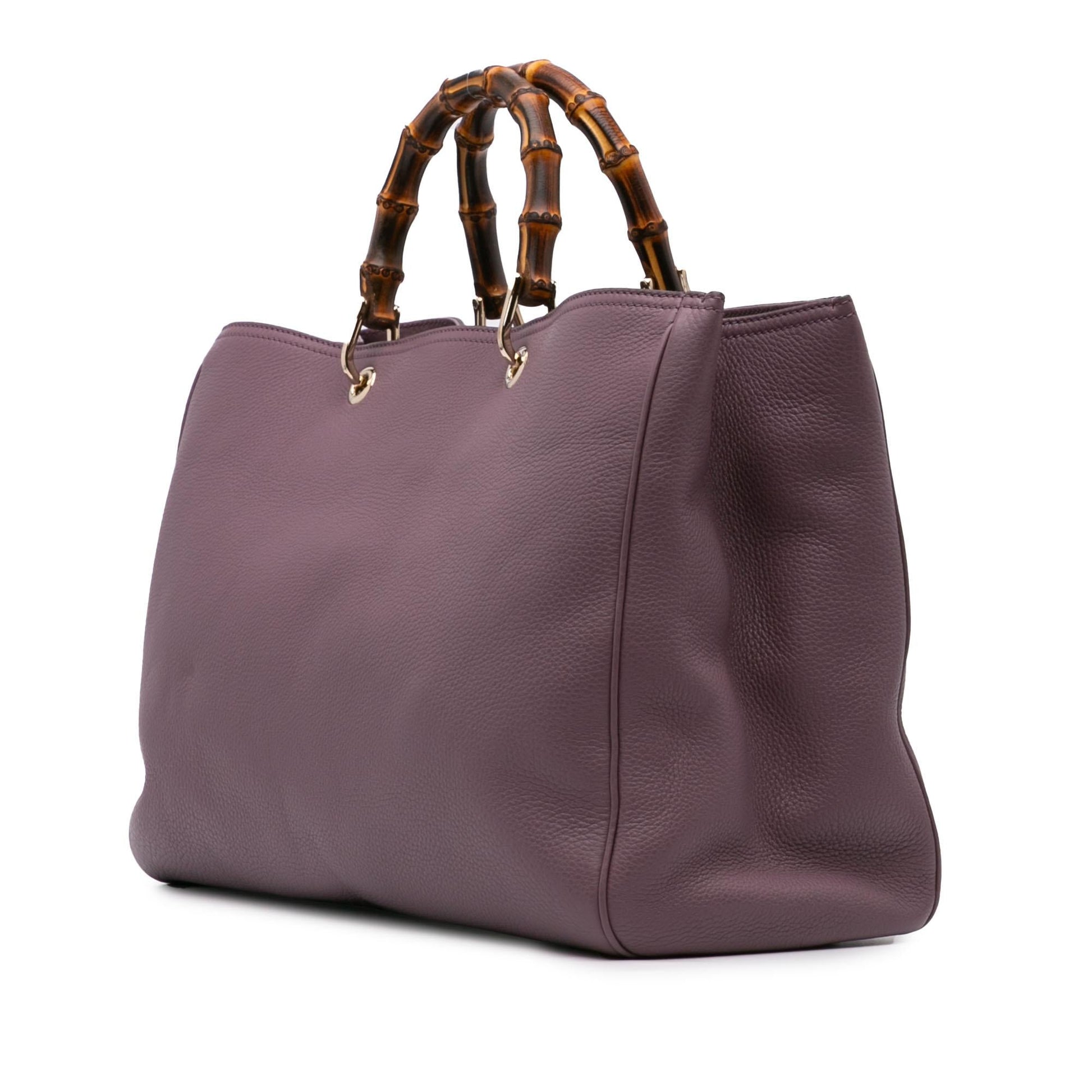 Gucci Large Calfskin Bamboo Shopper Satchel