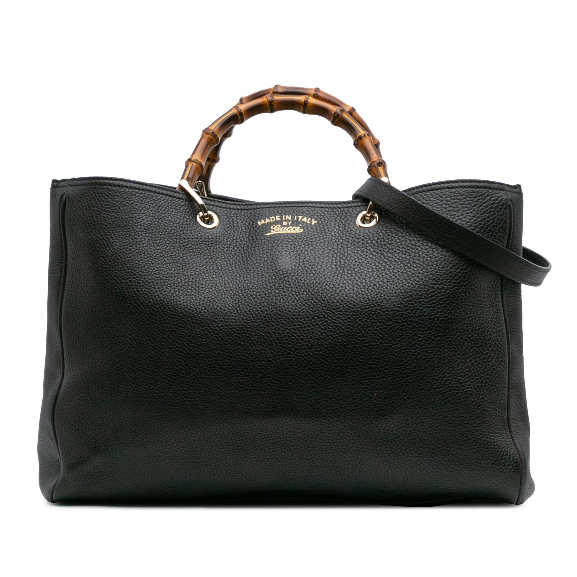 Gucci Large Calfskin Bamboo Shopper Satchel