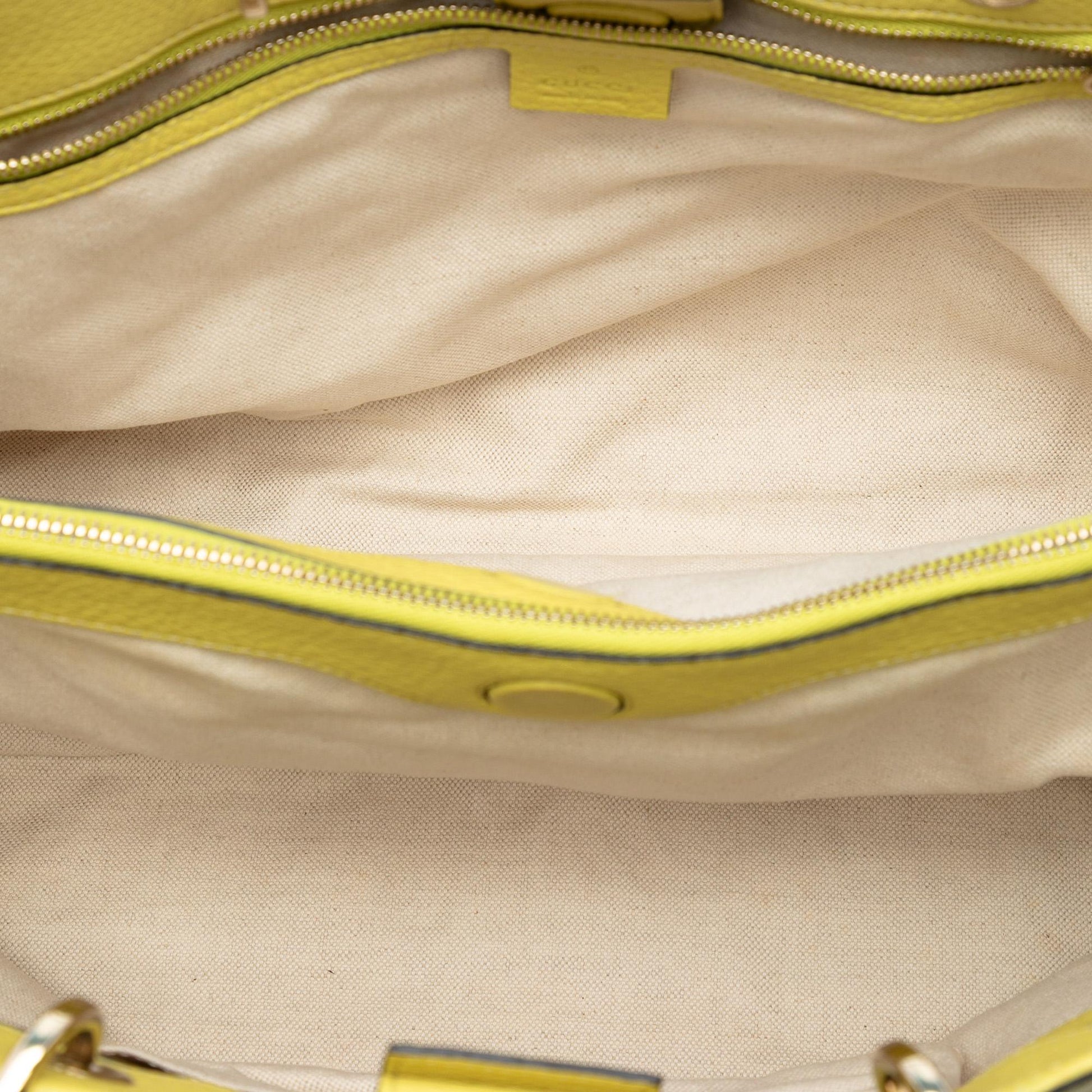 Gucci Large Calfskin Bamboo Shopper Satchel