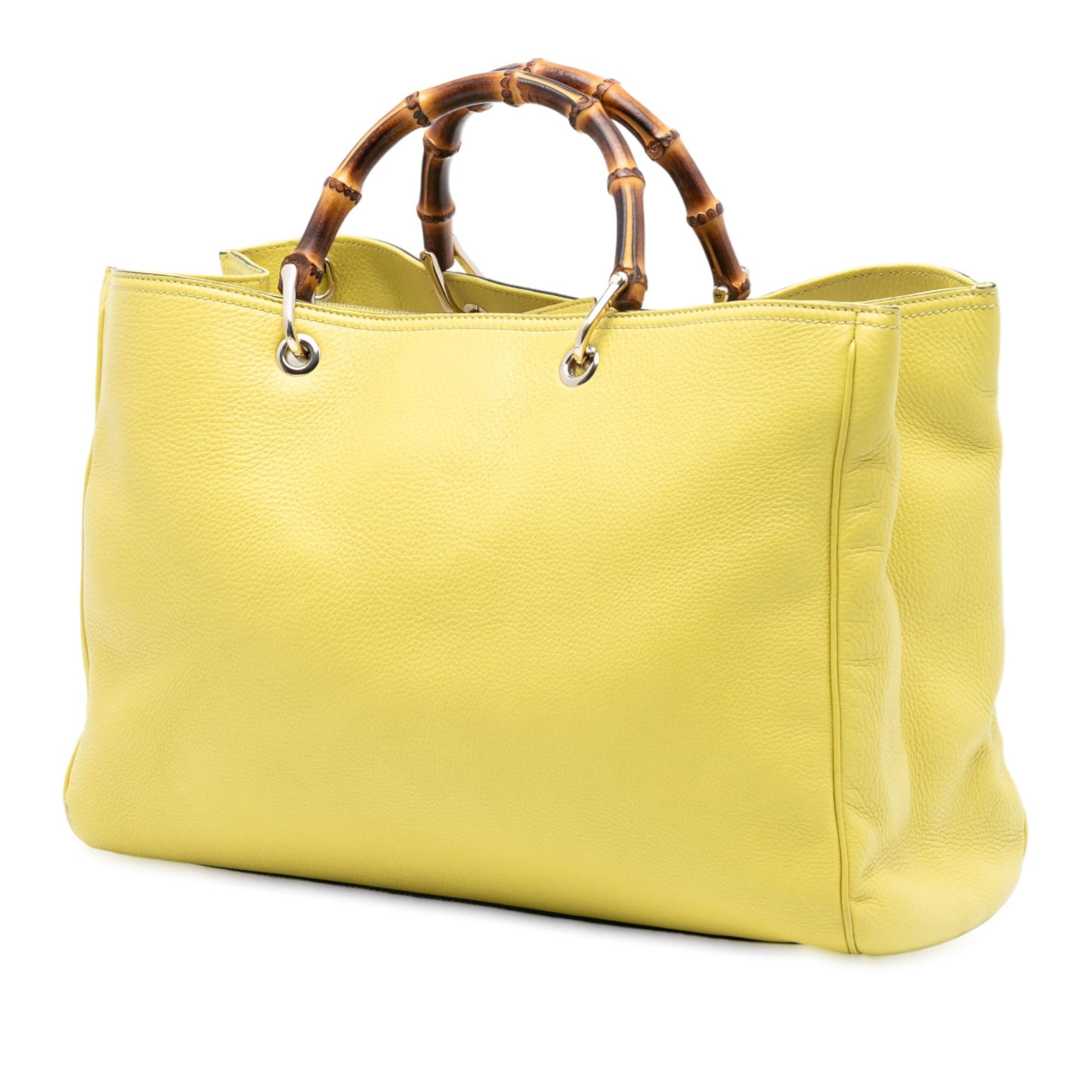 Gucci Large Calfskin Bamboo Shopper Satchel
