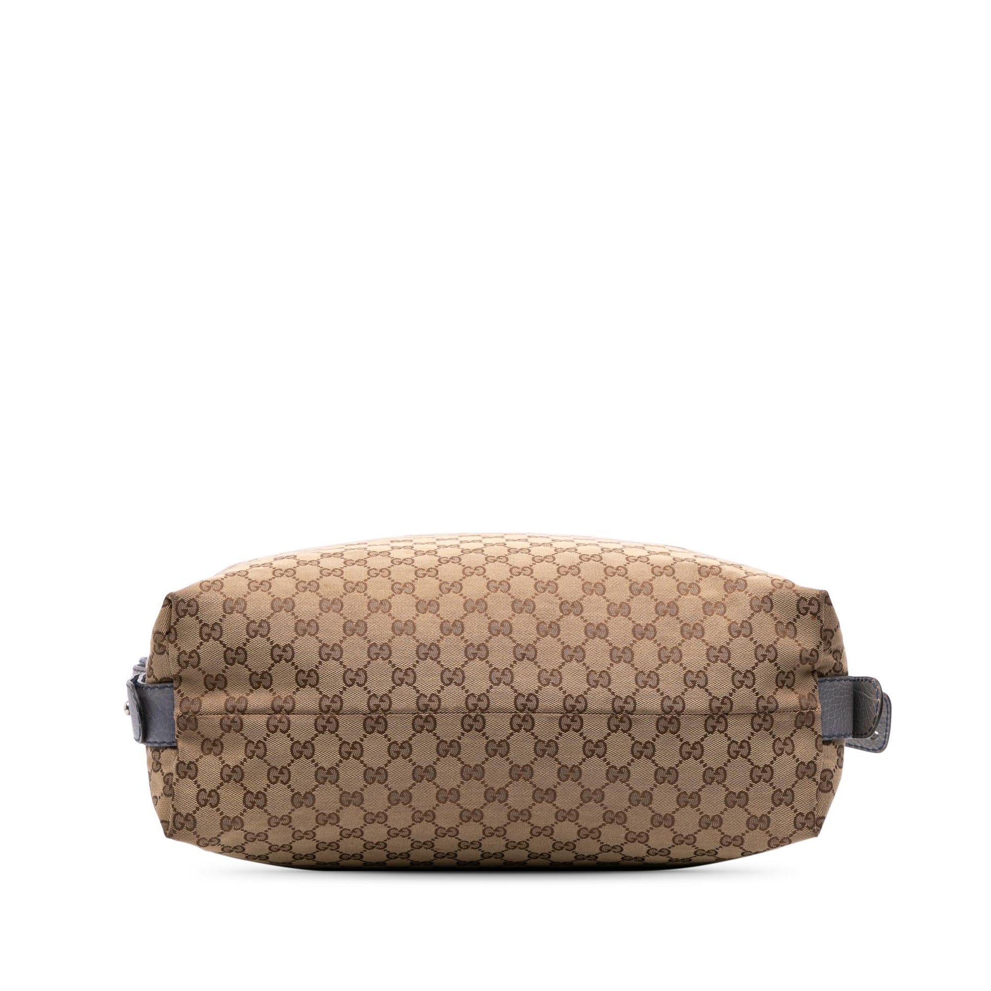 Gucci Large GG Canvas Bamboo Bar Tote