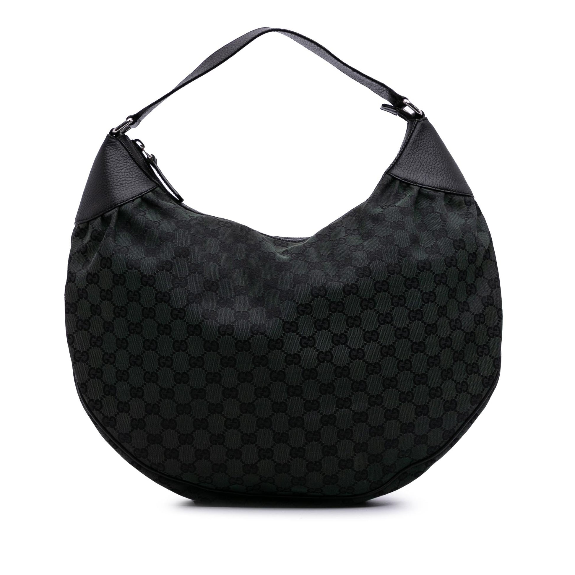 Gucci Large GG Canvas Half Moon Hobo