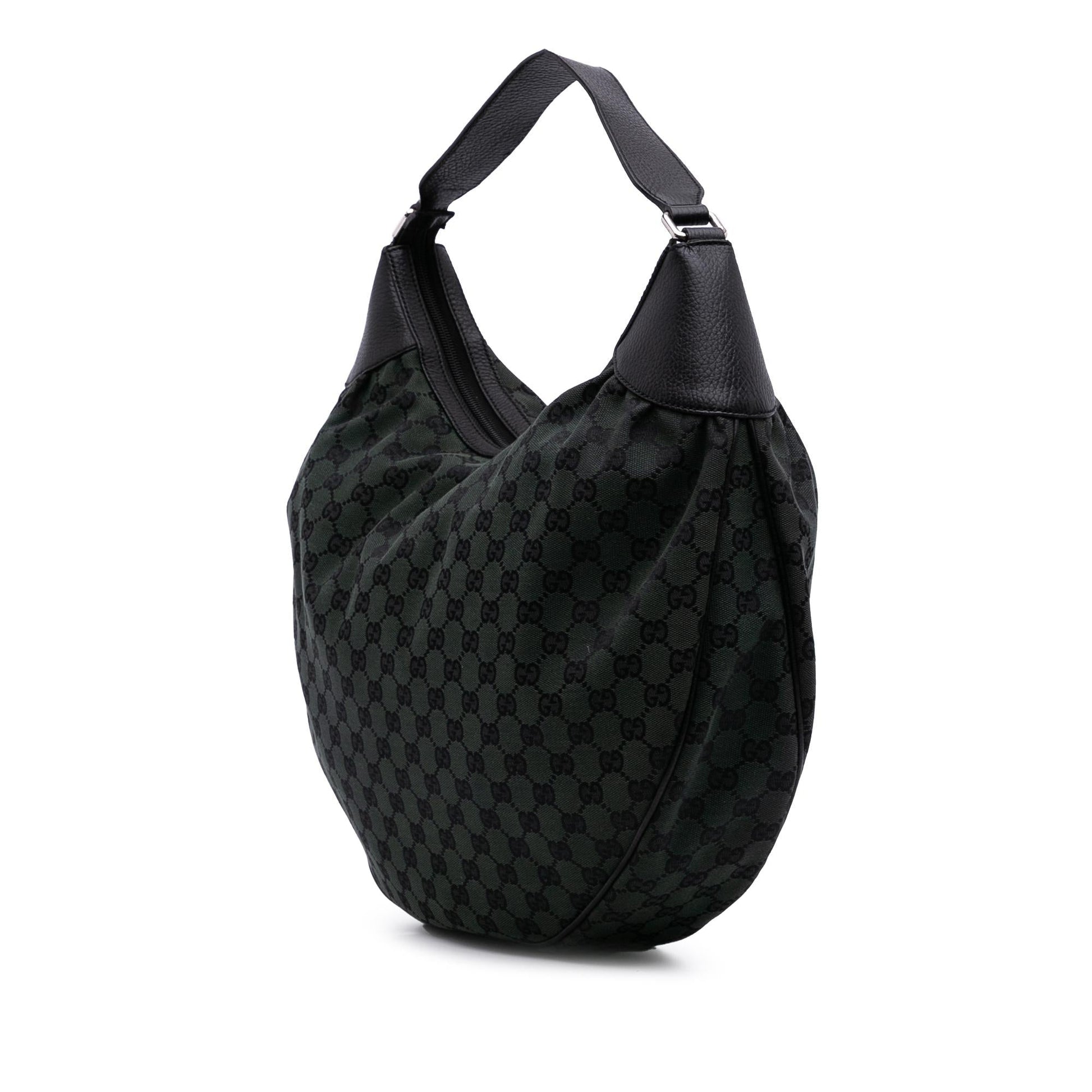 Gucci Large GG Canvas Half Moon Hobo
