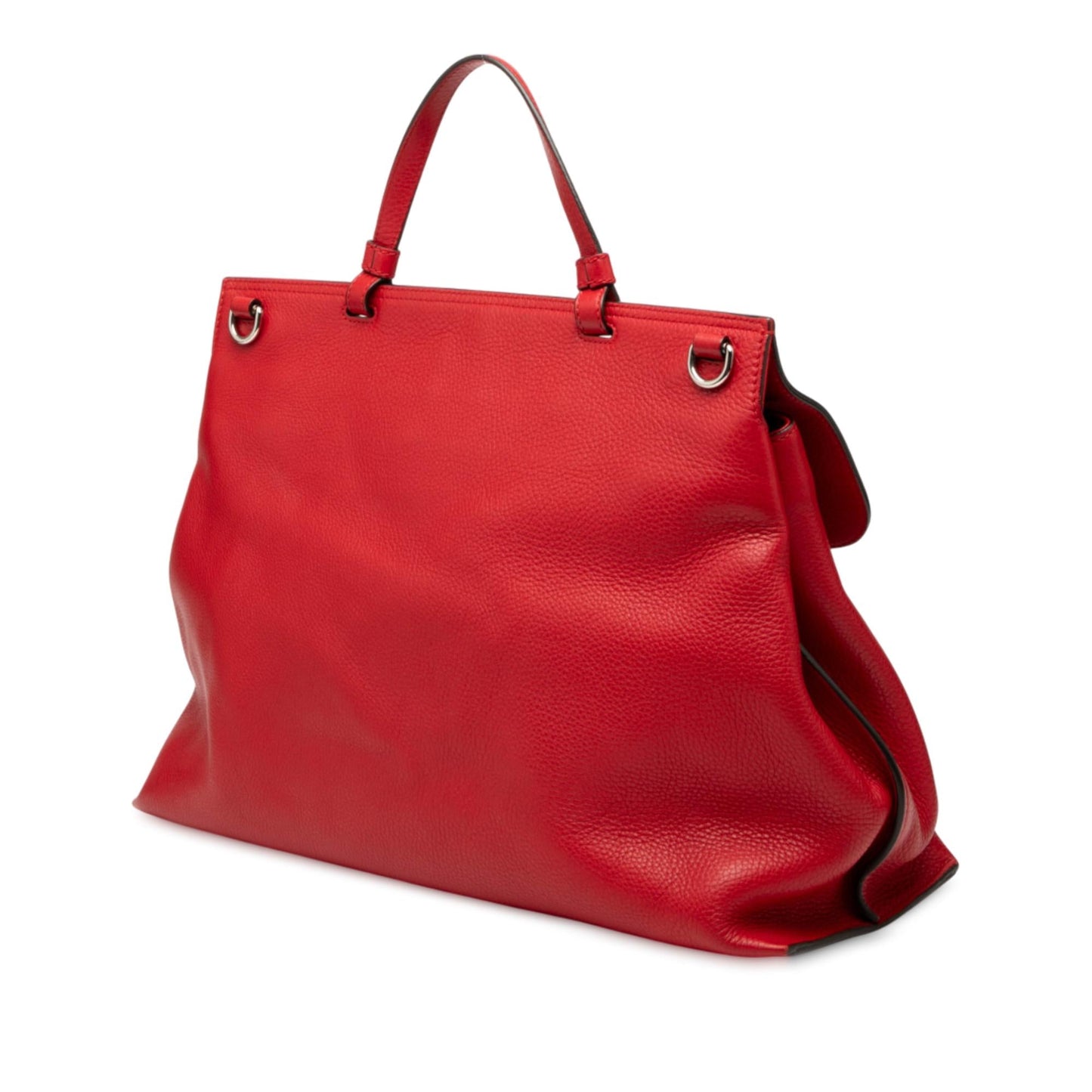 Gucci Large Leather Bamboo Daily Satchel