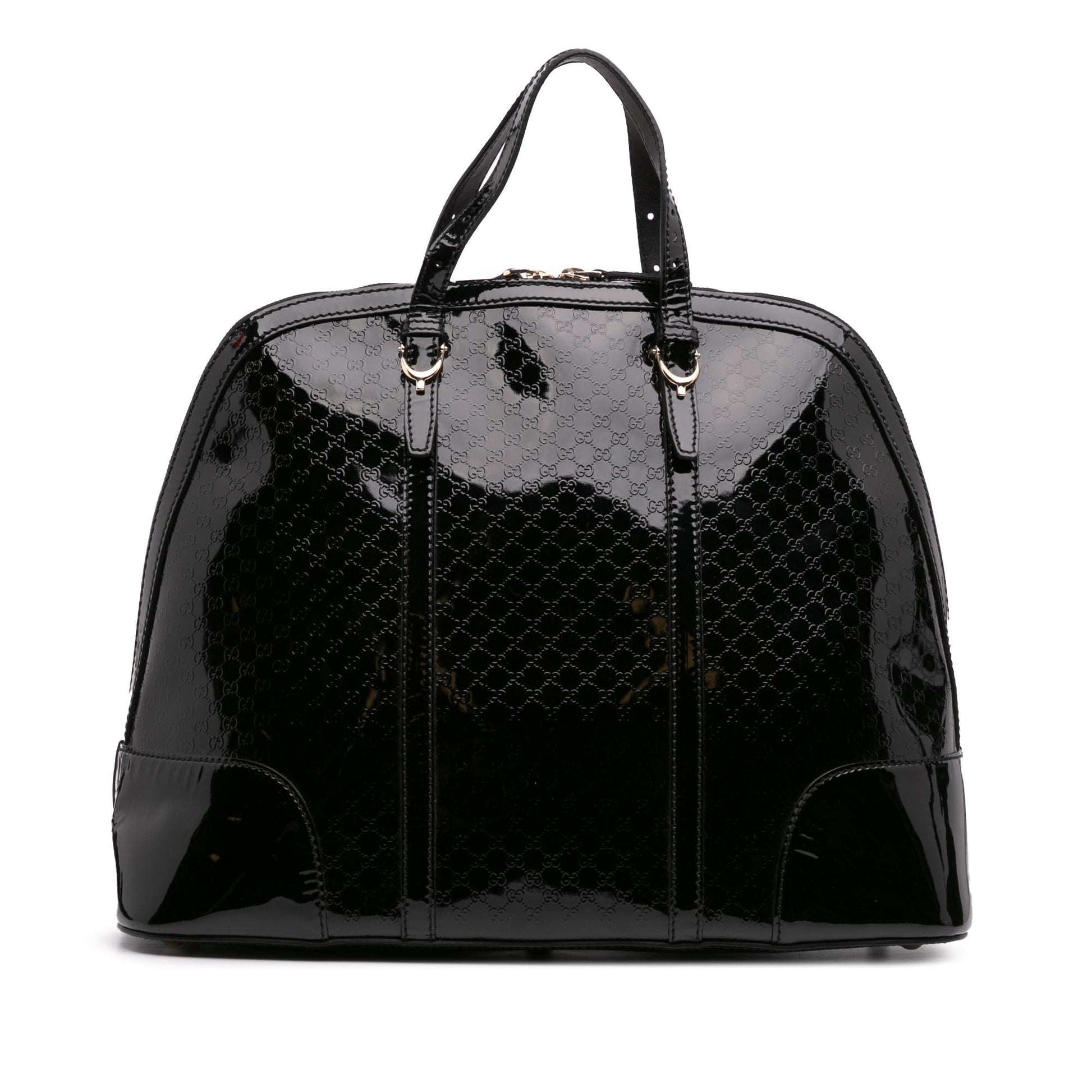 Gucci Large Microguccissima Patent Nice Dome Top Handle Bag