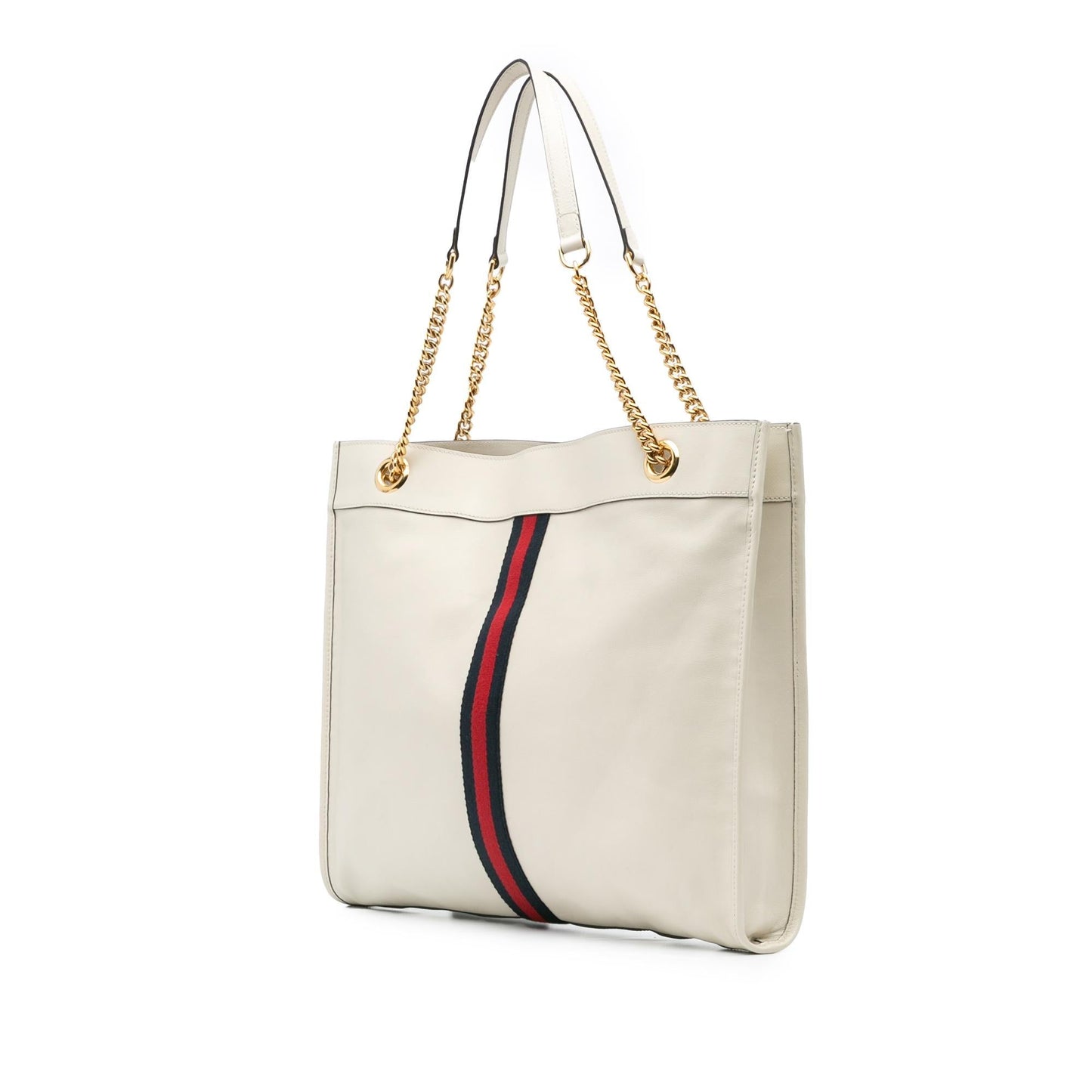 Gucci Large Web Leather Rajah Tote