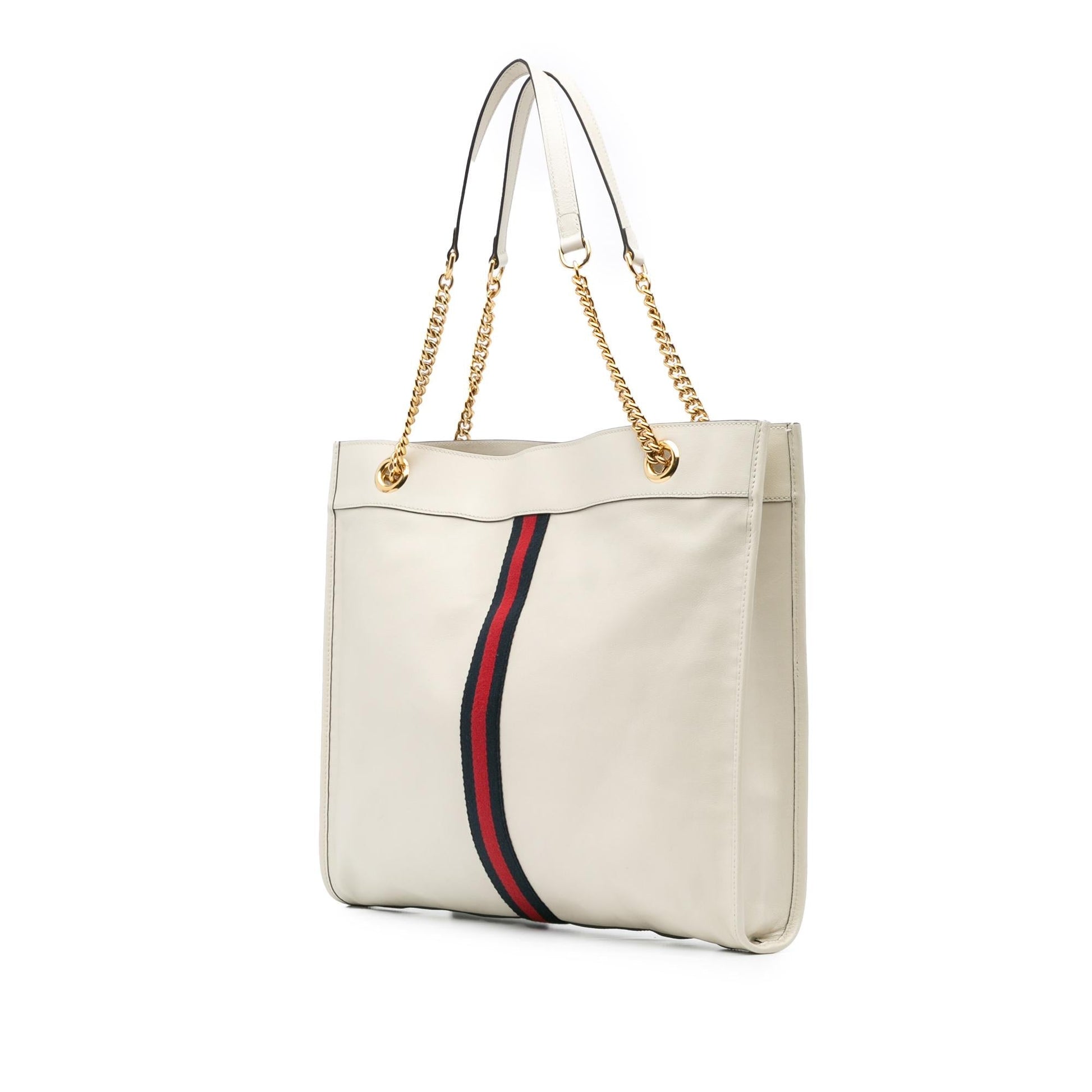 Gucci Large Web Leather Rajah Tote