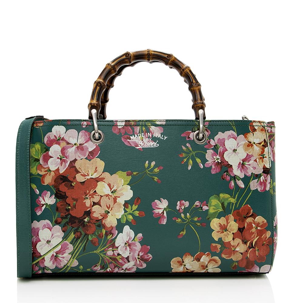 Gucci Bamboo Leather Monogram Tote Style 2
