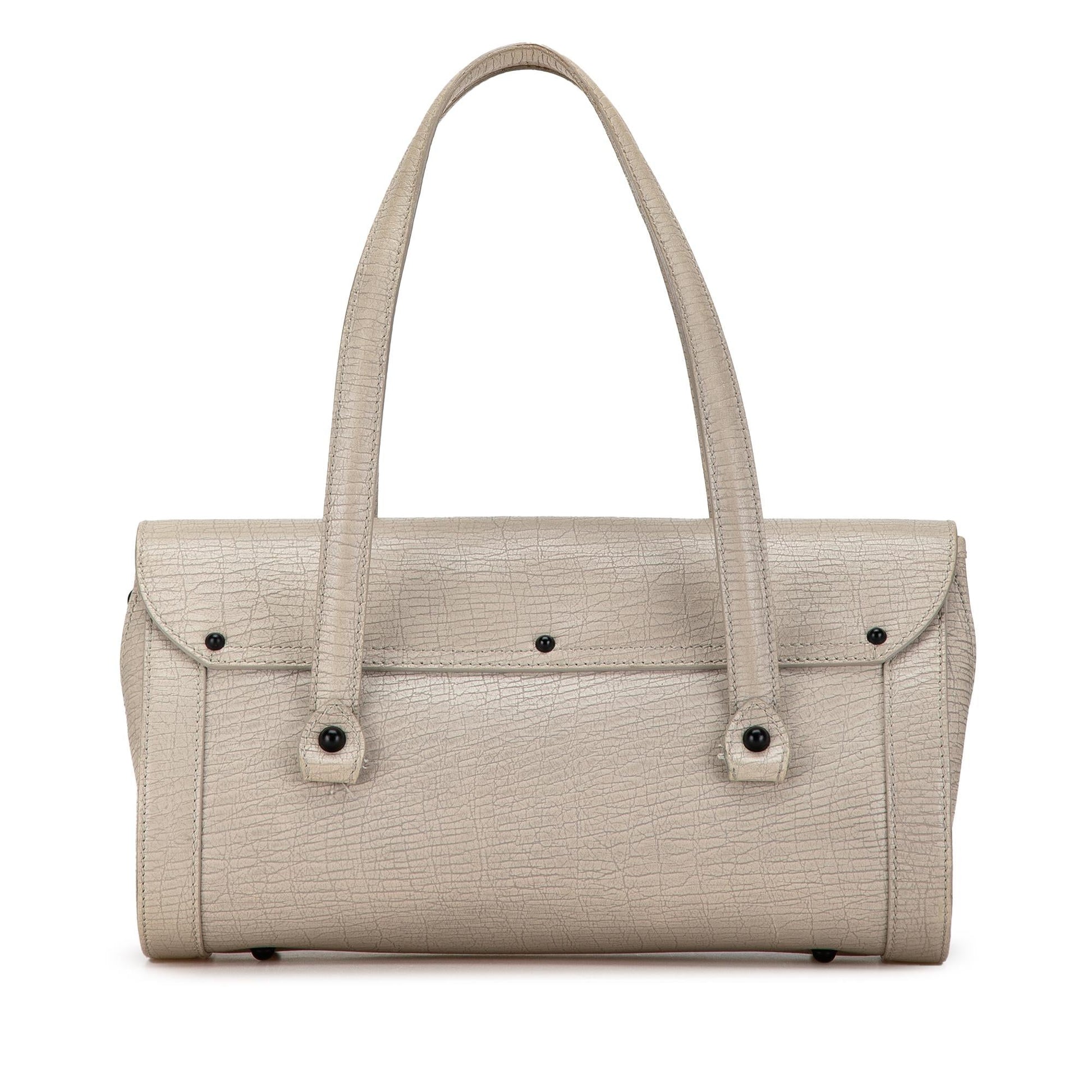 Gucci Leather Bamboo Bullet Shoulder Bag (SHG-rGZIYM)