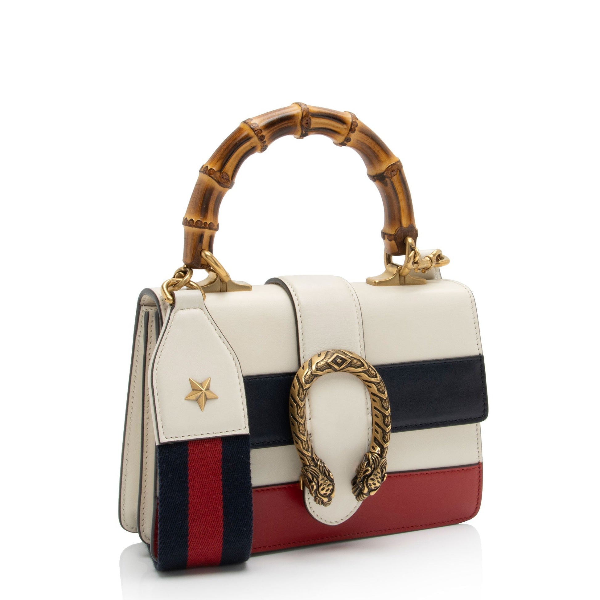 Gucci Nylon Leather Canvas Shoulder Bag