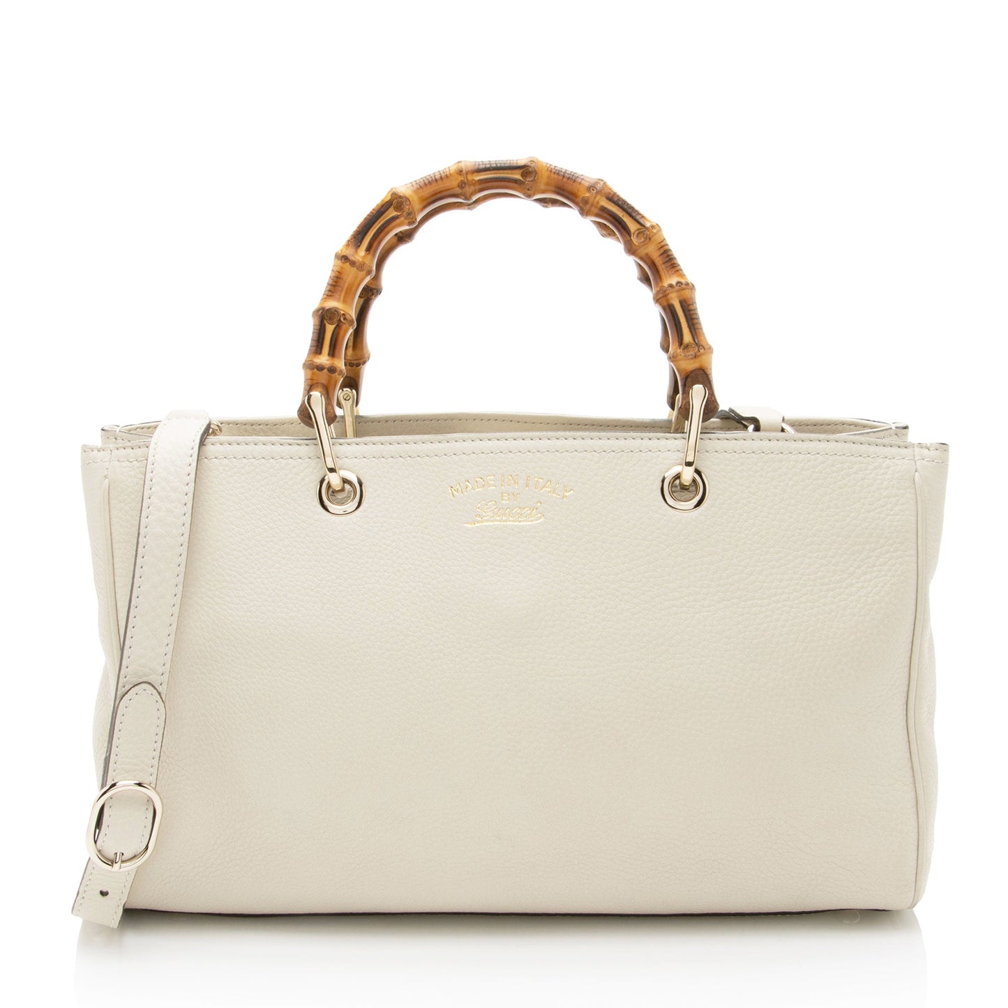 Gucci Leather Bamboo Medium Shopper Tote