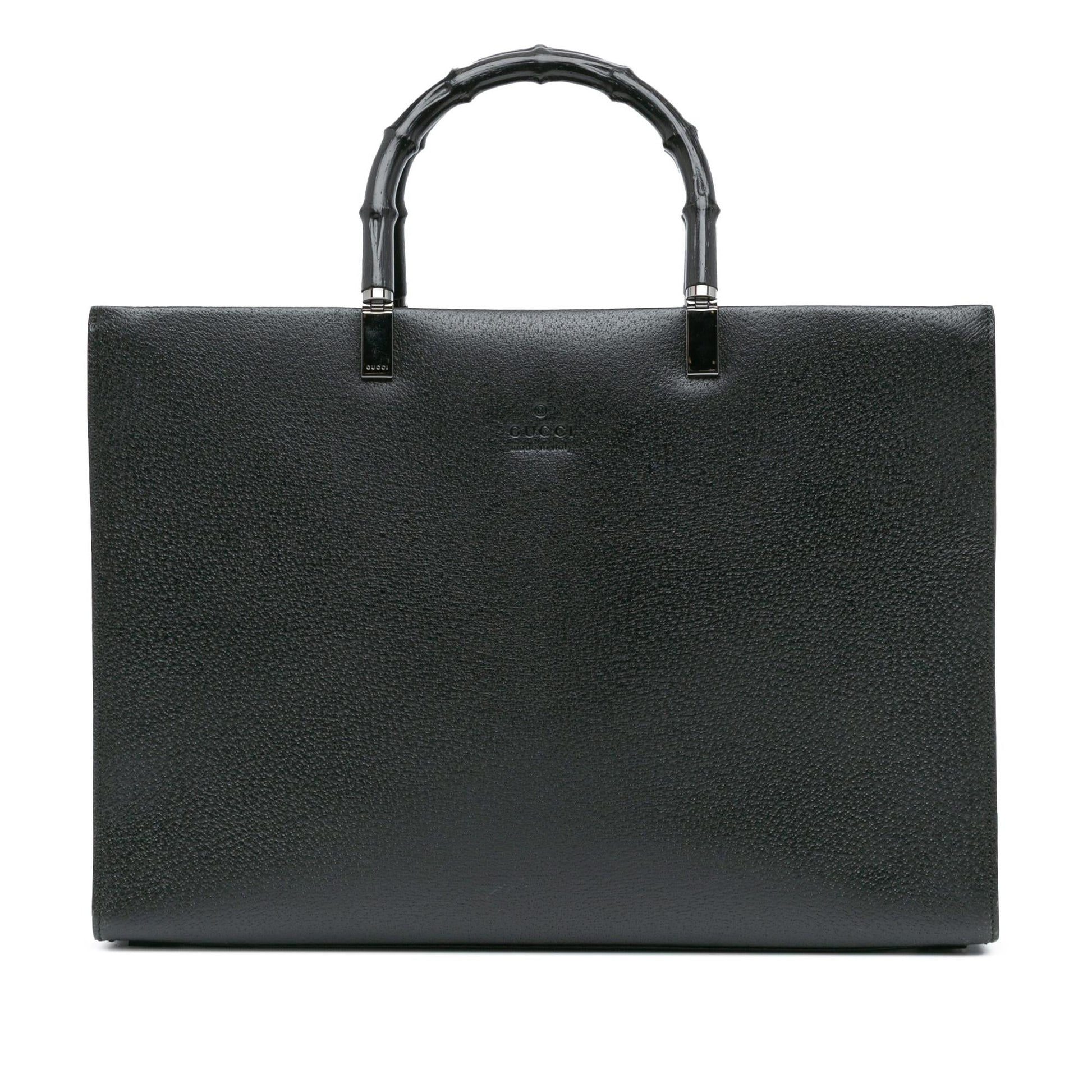 Gucci Leather Bamboo Satchel