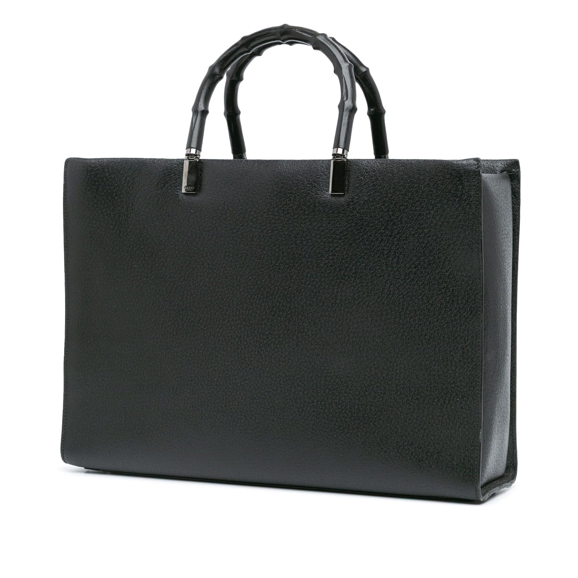 Gucci Leather Bamboo Satchel