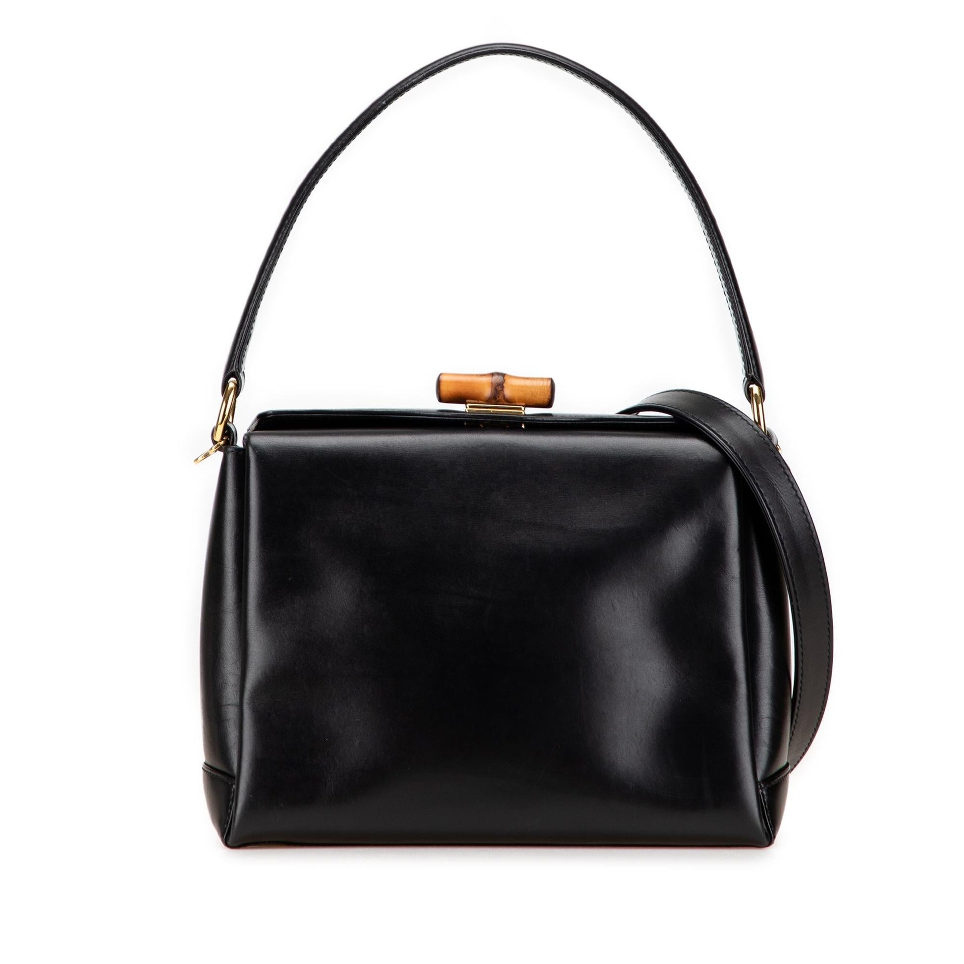 Gucci Leather Bamboo Satchel