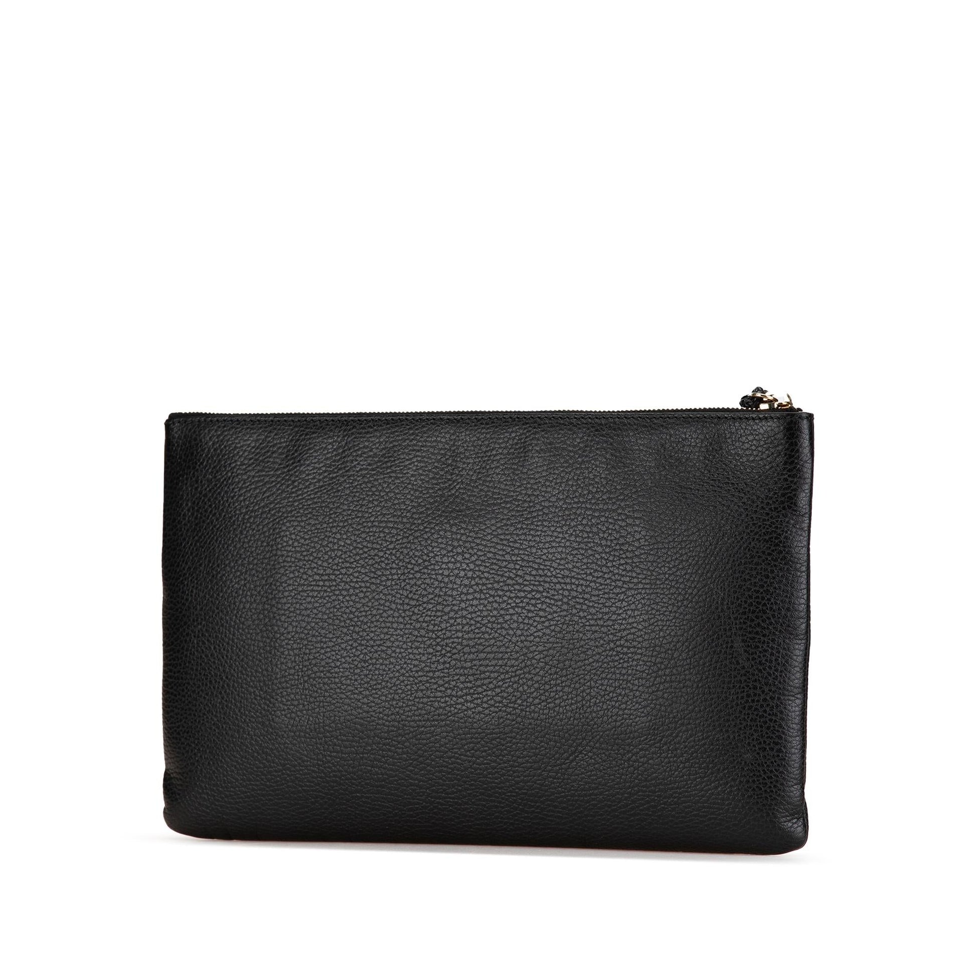 Gucci Leather Bamboo Tassel Clutch