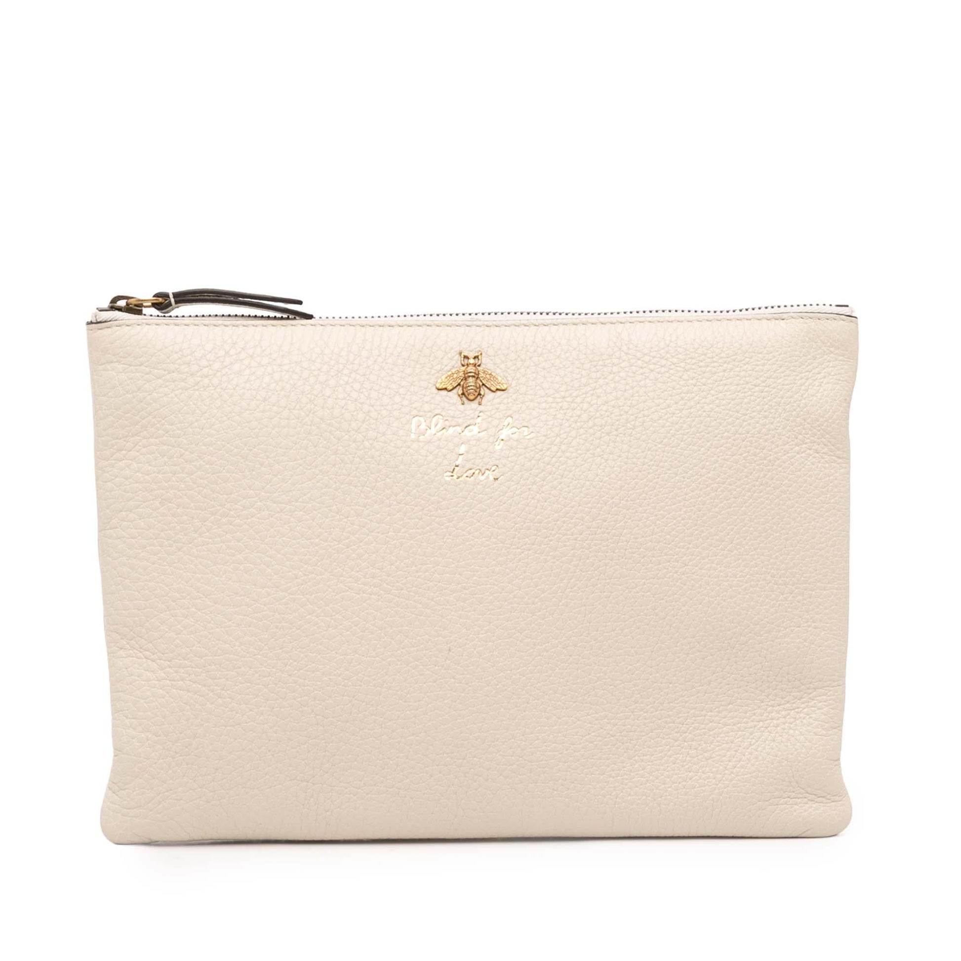 Gucci Leather Blind For Love Clutch