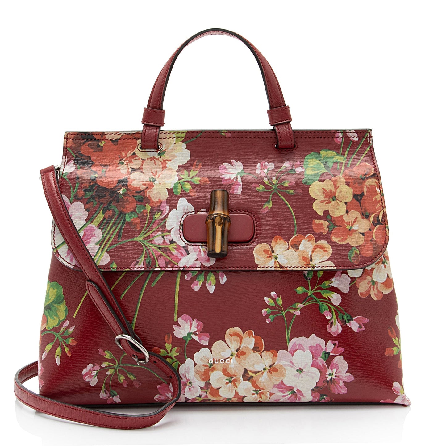 Gucci Leather Canvas Shoulder Bag