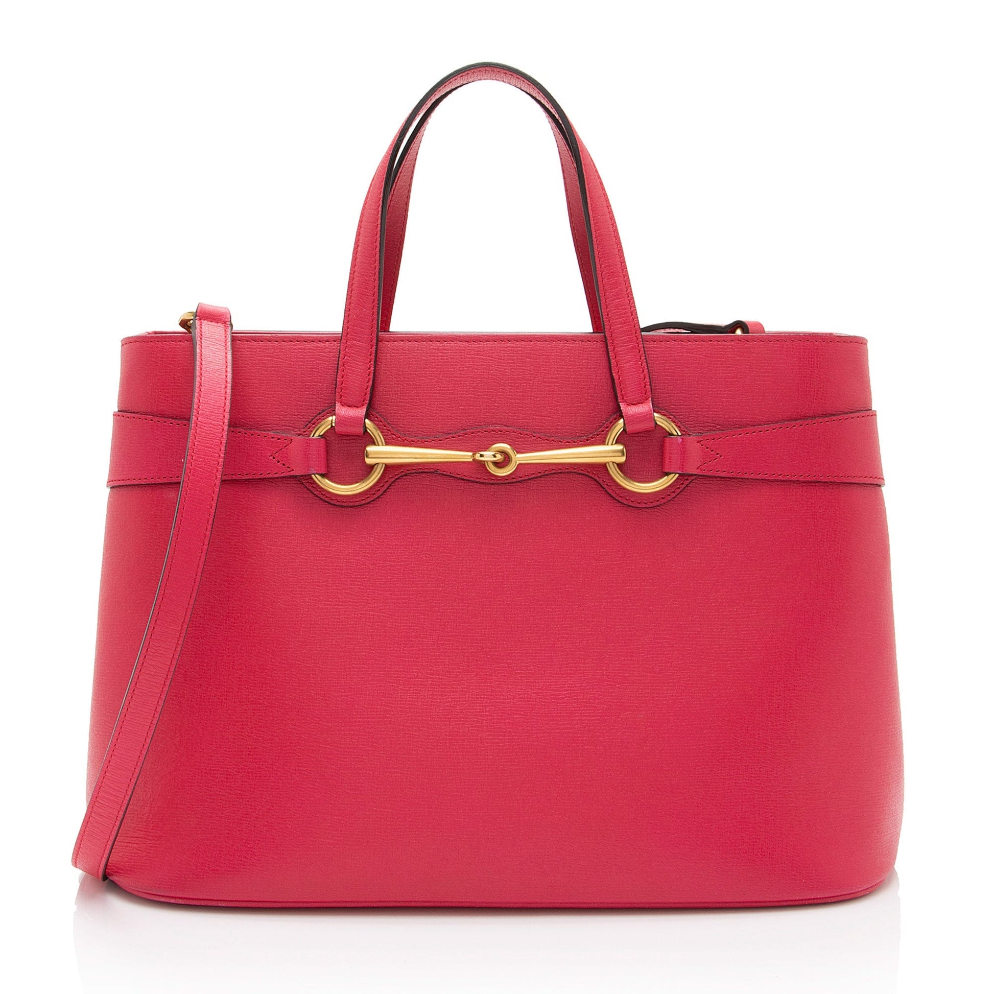 Gucci Leather Bright Bit Medium Tote (SHF-KAPGcj)