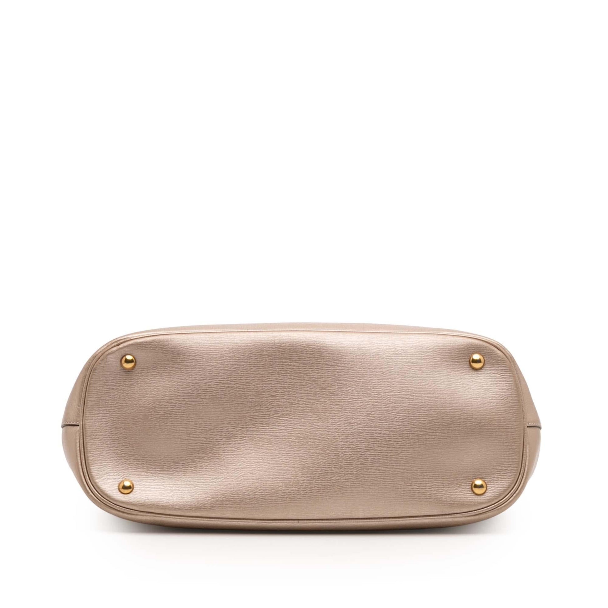 Gucci Leather Bright Bit Satchel