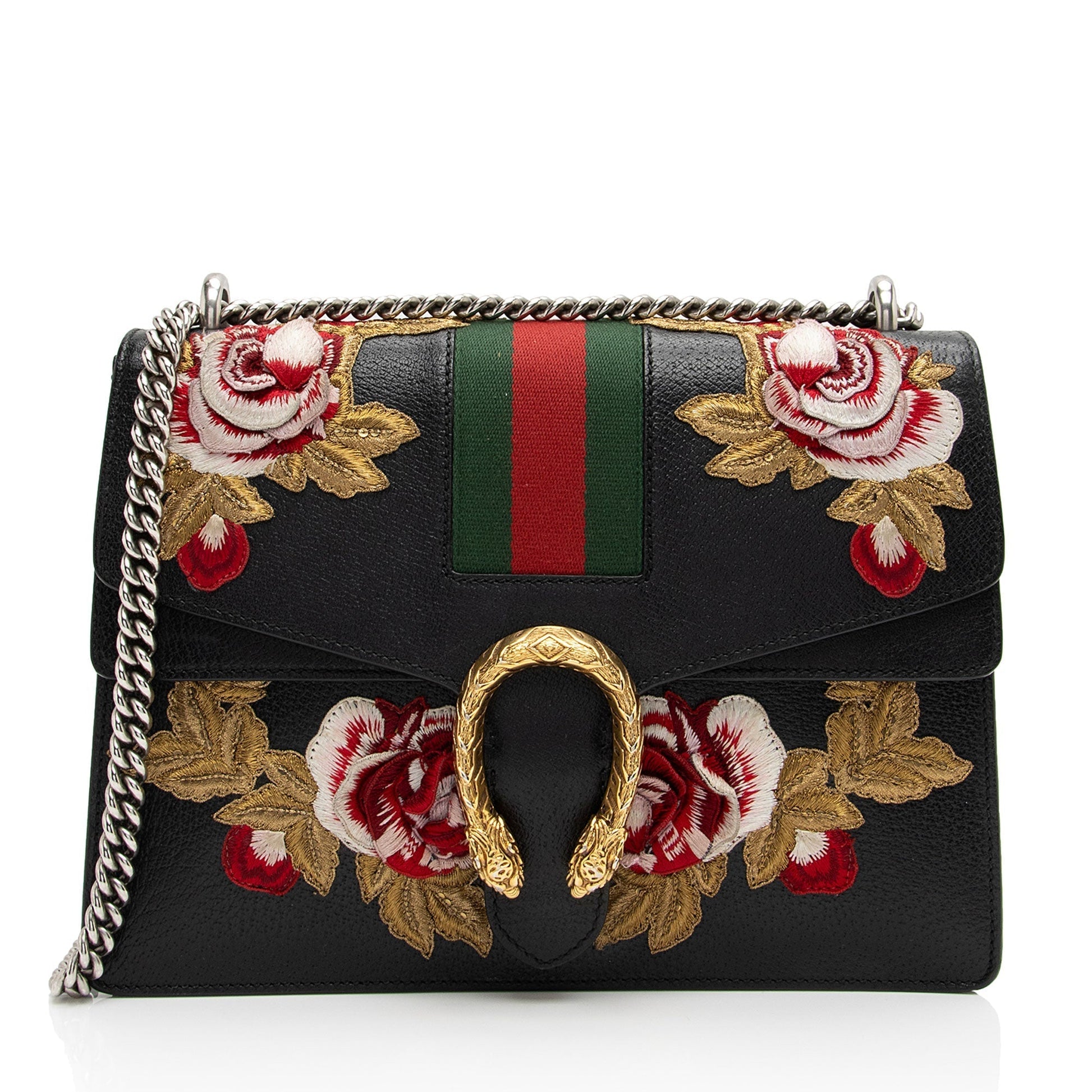 Gucci Leather Canvas Shoulder Bag