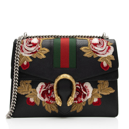 Gucci Leather Canvas Shoulder Bag