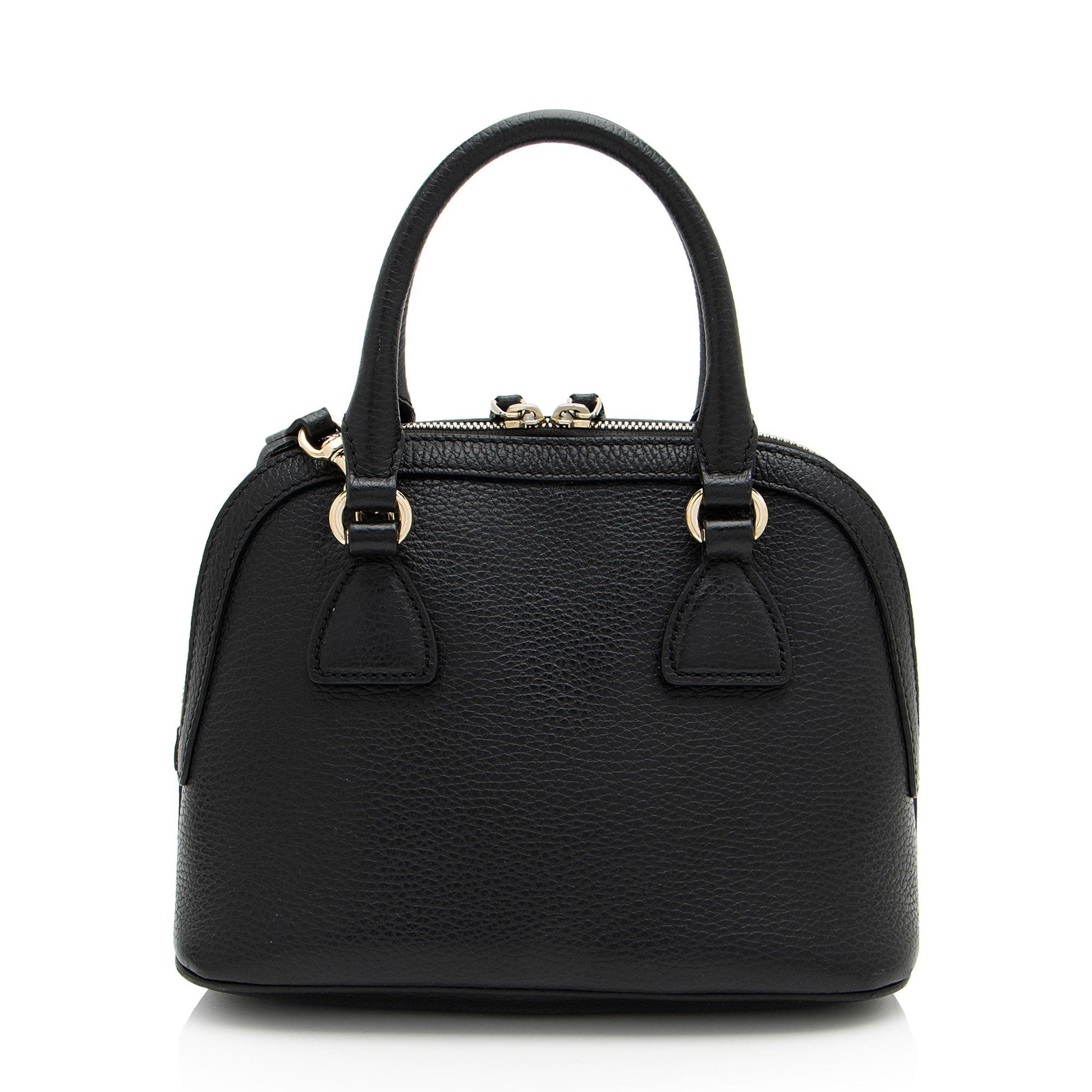 Gucci Leather GG Charm Dome Small Shoulder Bag (SHF-RTrfn9)