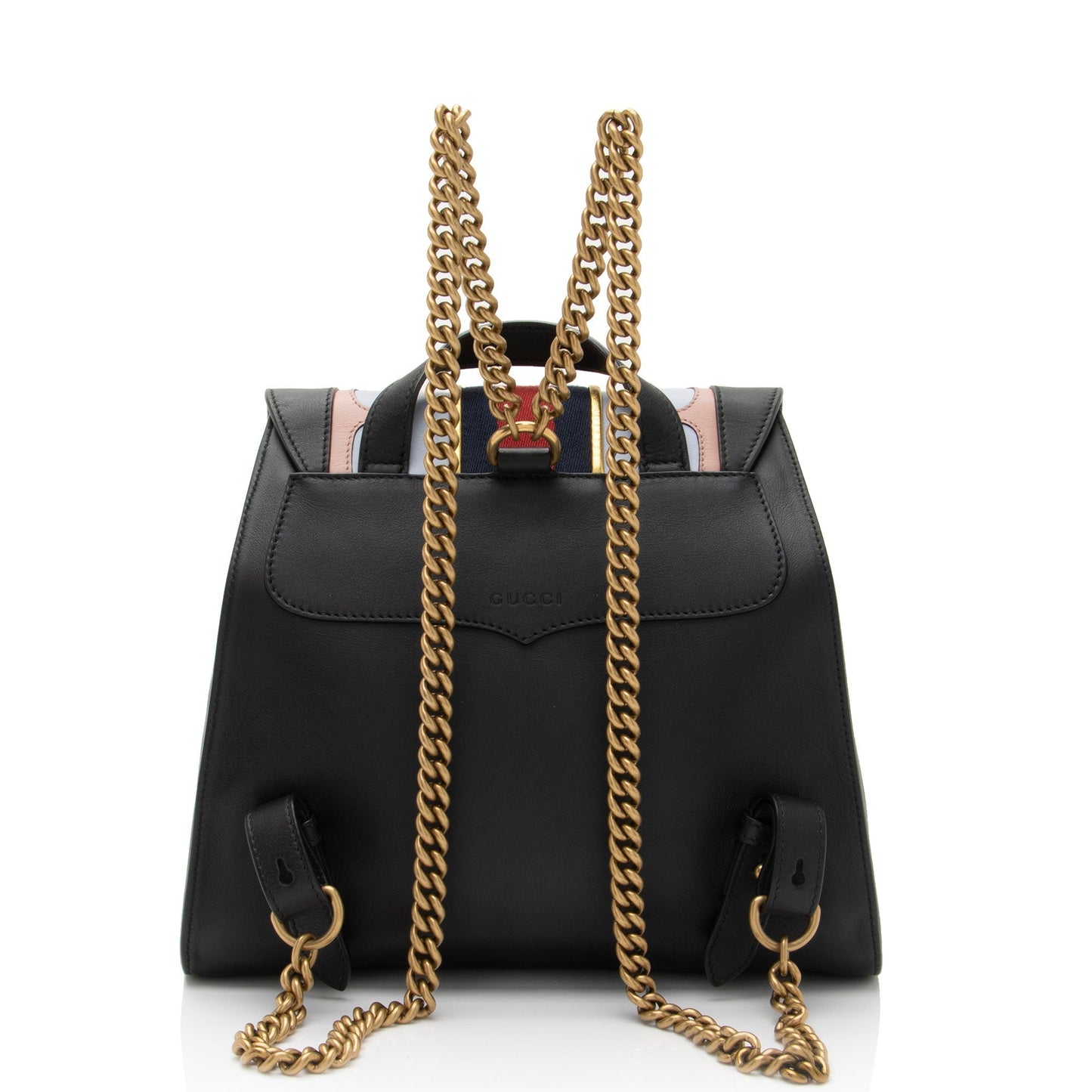 Gucci Nylon Chain Leather Shoulder Bag