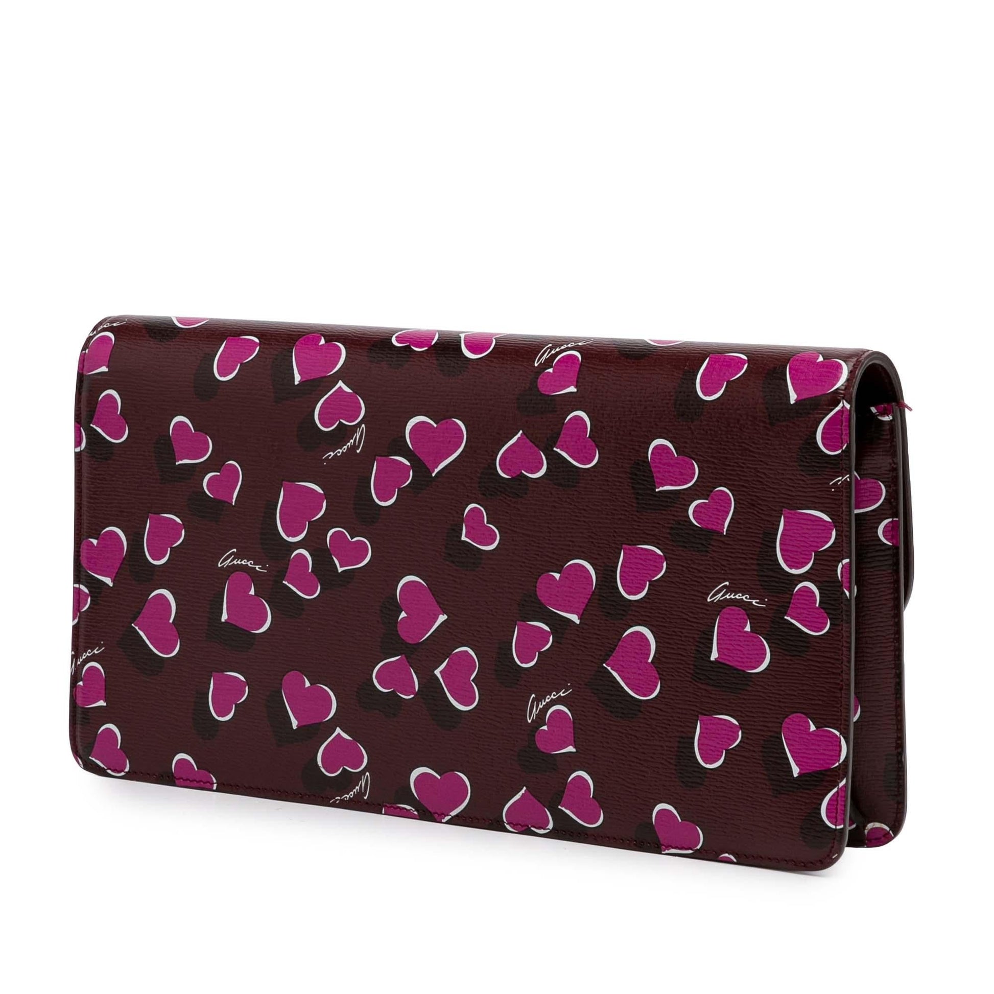 Gucci Leather Heartbeat Clutch