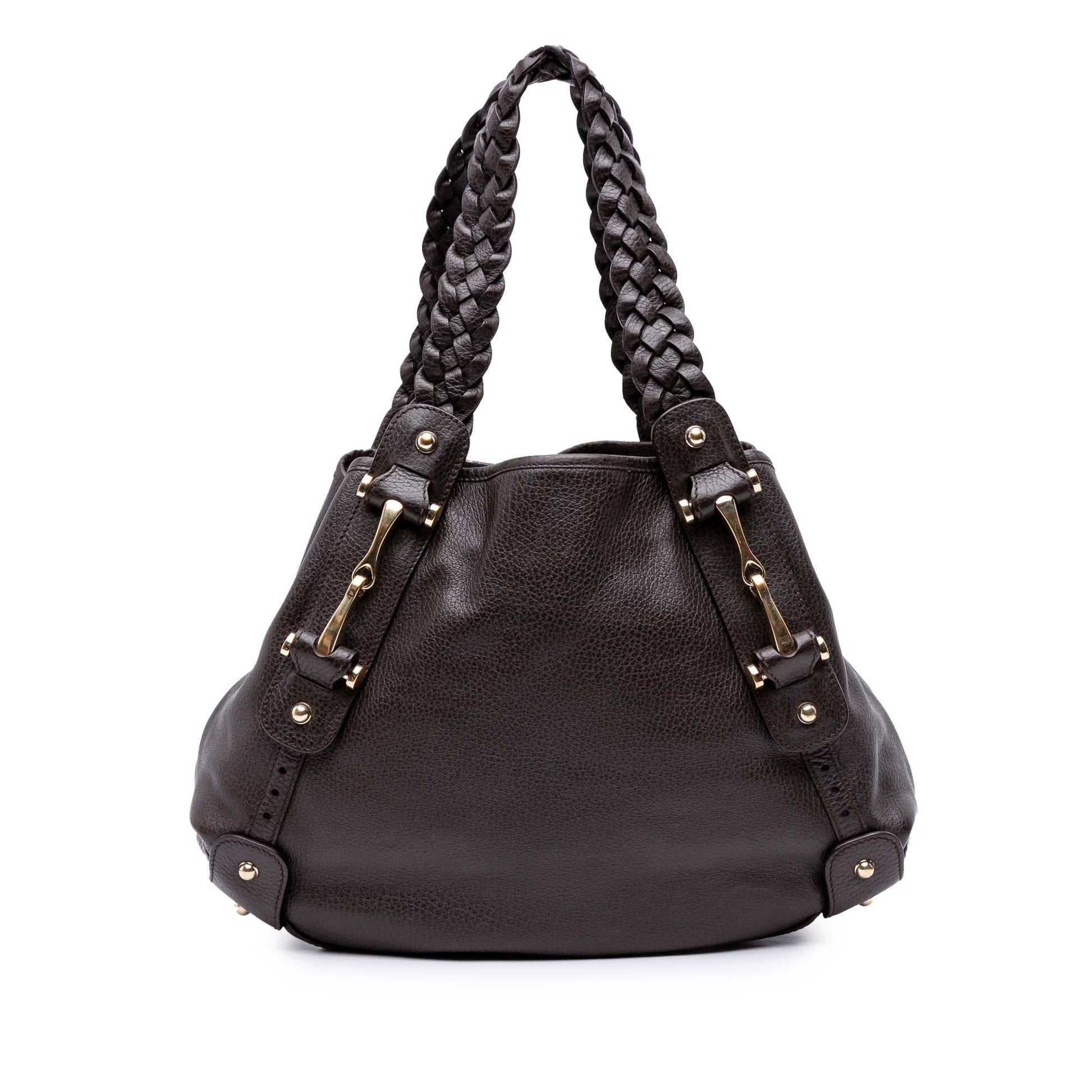 Gucci Leather Horsebit Pelham Shoulder Bag