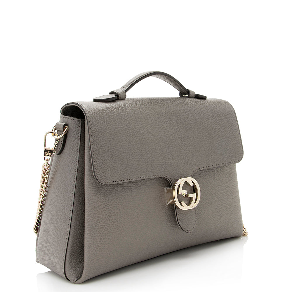 Gucci Canvas Top Handle Shoulder Bag