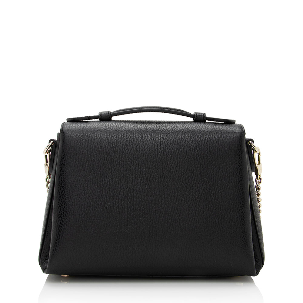 Gucci Leather Interlocking G Top Handle Shoulder Bag (SHF-22017)