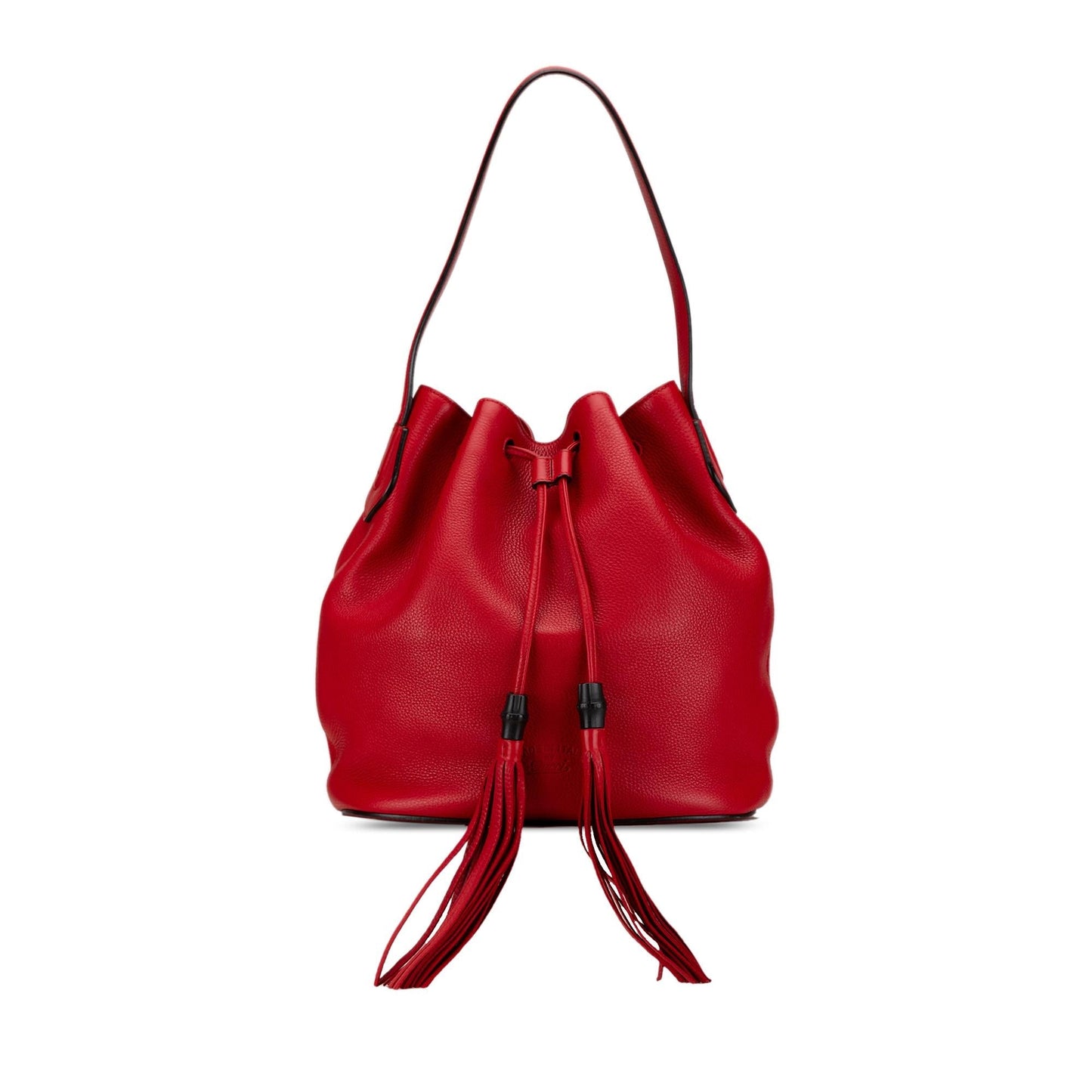 Gucci Leather Lady Tassel Bucket Bag (SHG-uZdZdK)