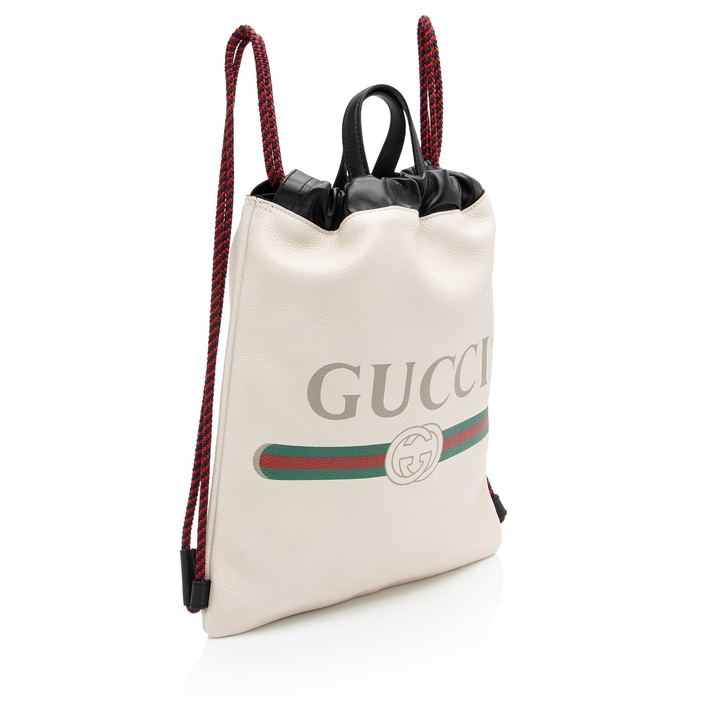 Gucci Nylon Pochette Leather Shoulder Bag