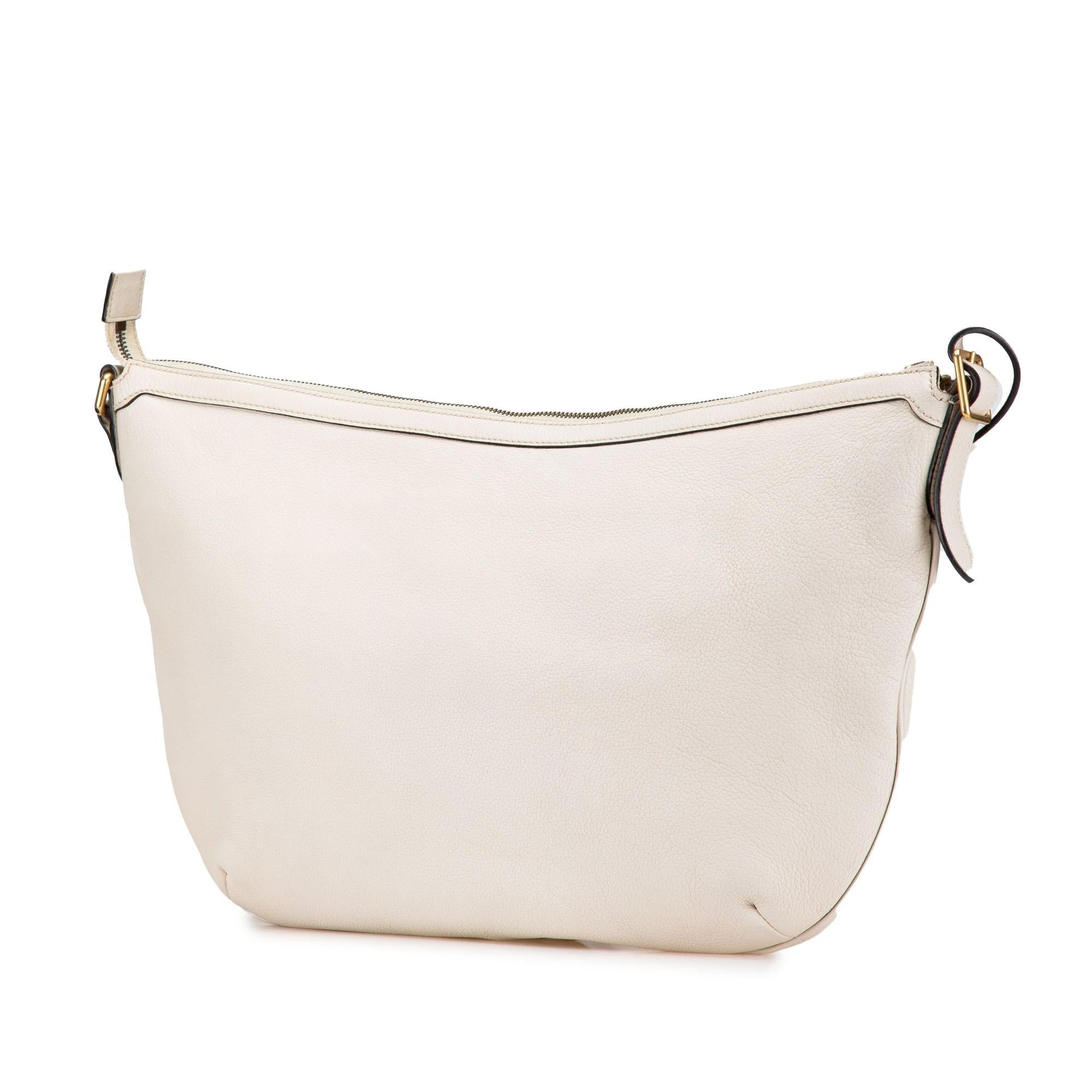 Gucci Leather Logo Half Moon Crossbody