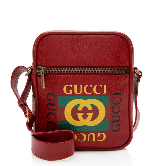 Gucci Leather Canvas Shoulder Bag