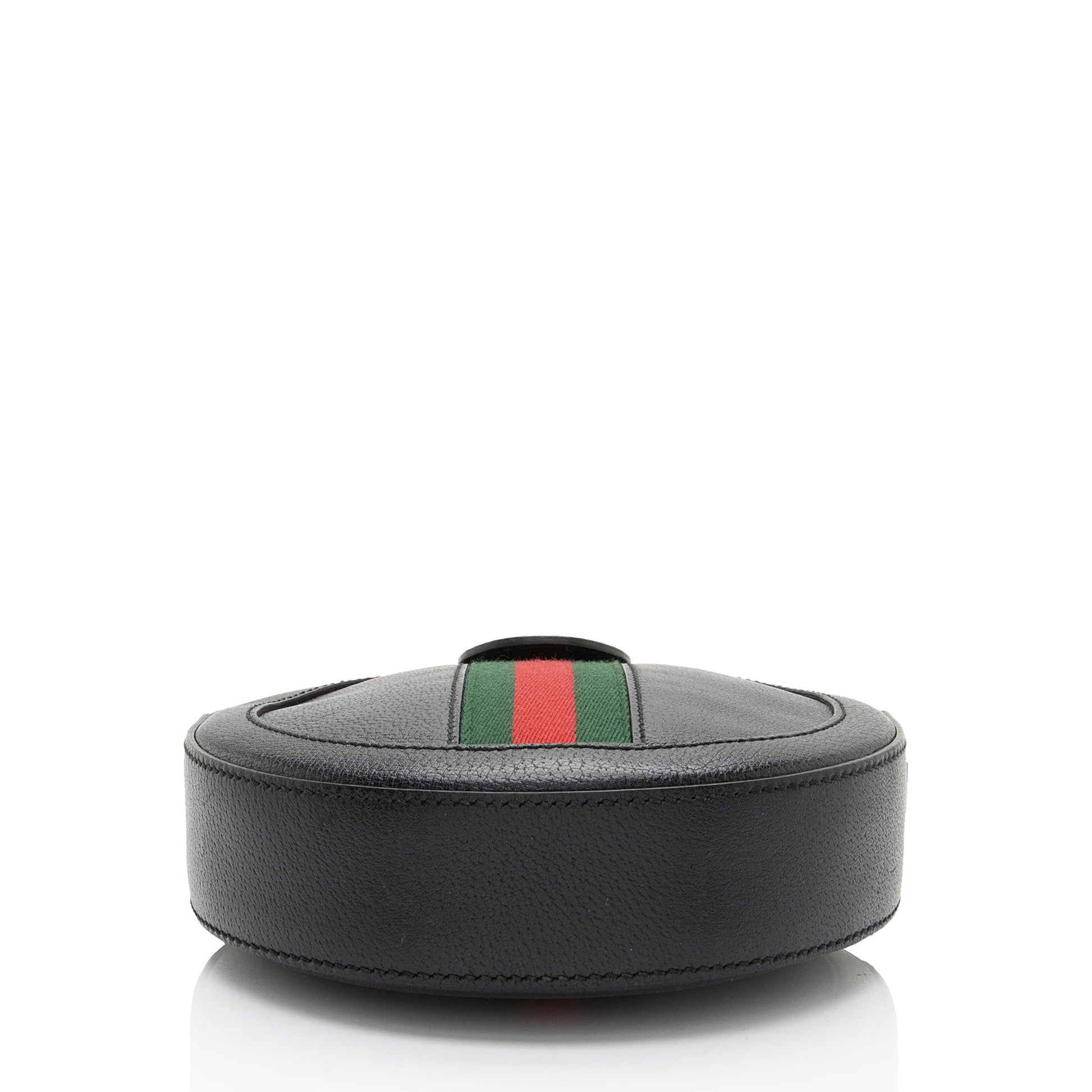Gucci Leather Ophidia Round Mini Shoulder Bag (SHF-8X1FRs)