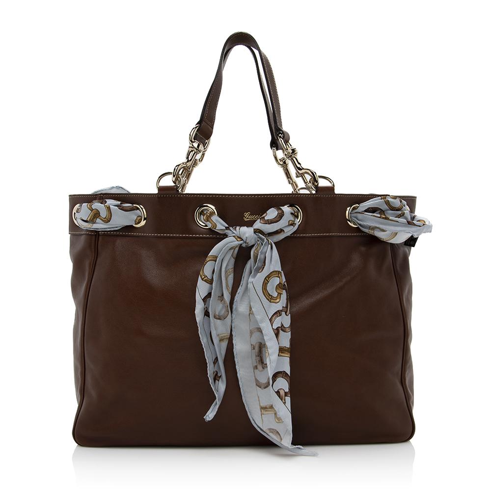Gucci Monogram Leather Tote