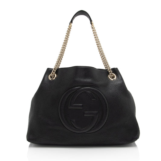 Gucci Leather Canvas Shoulder Bag