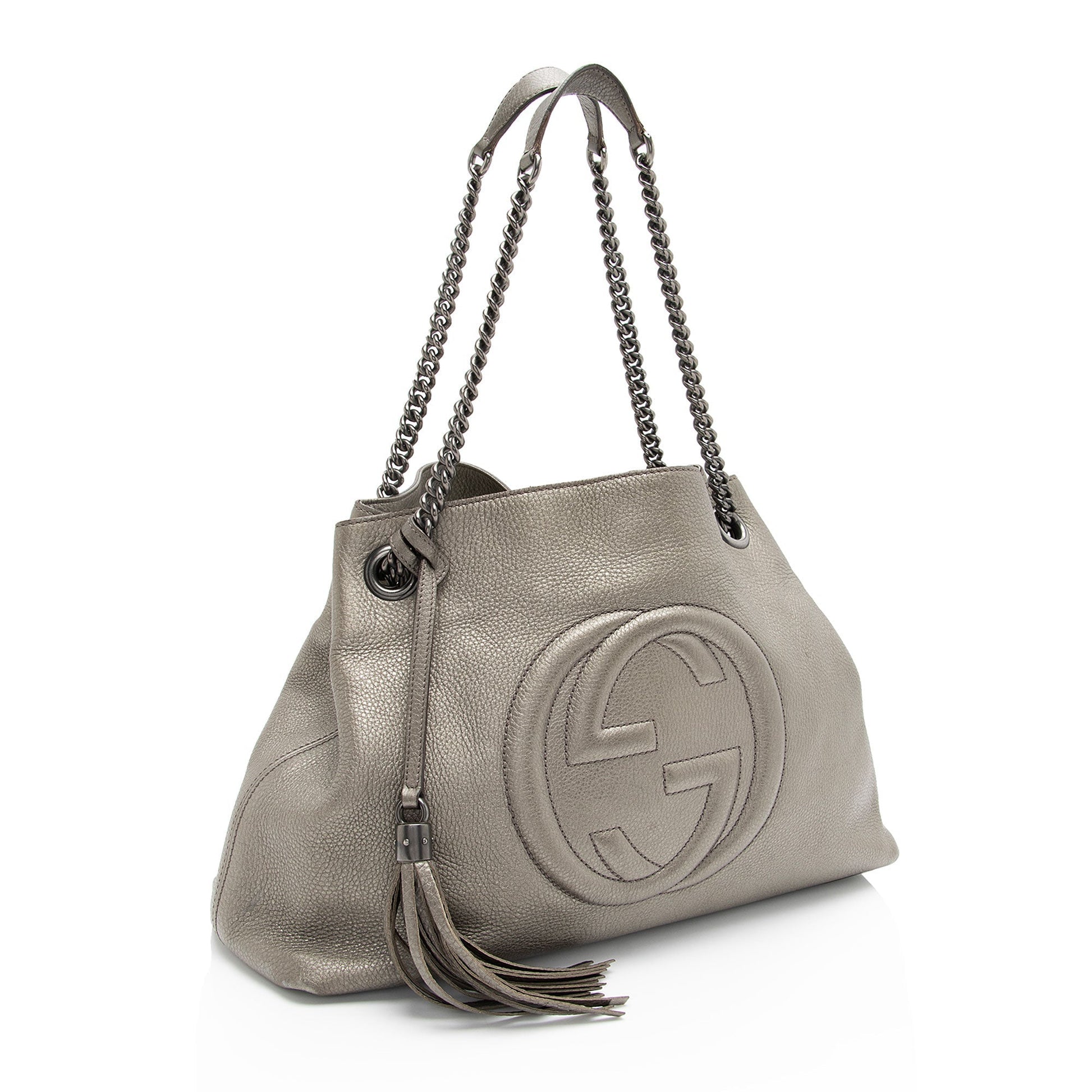 Gucci Leather Canvas Shoulder Bag